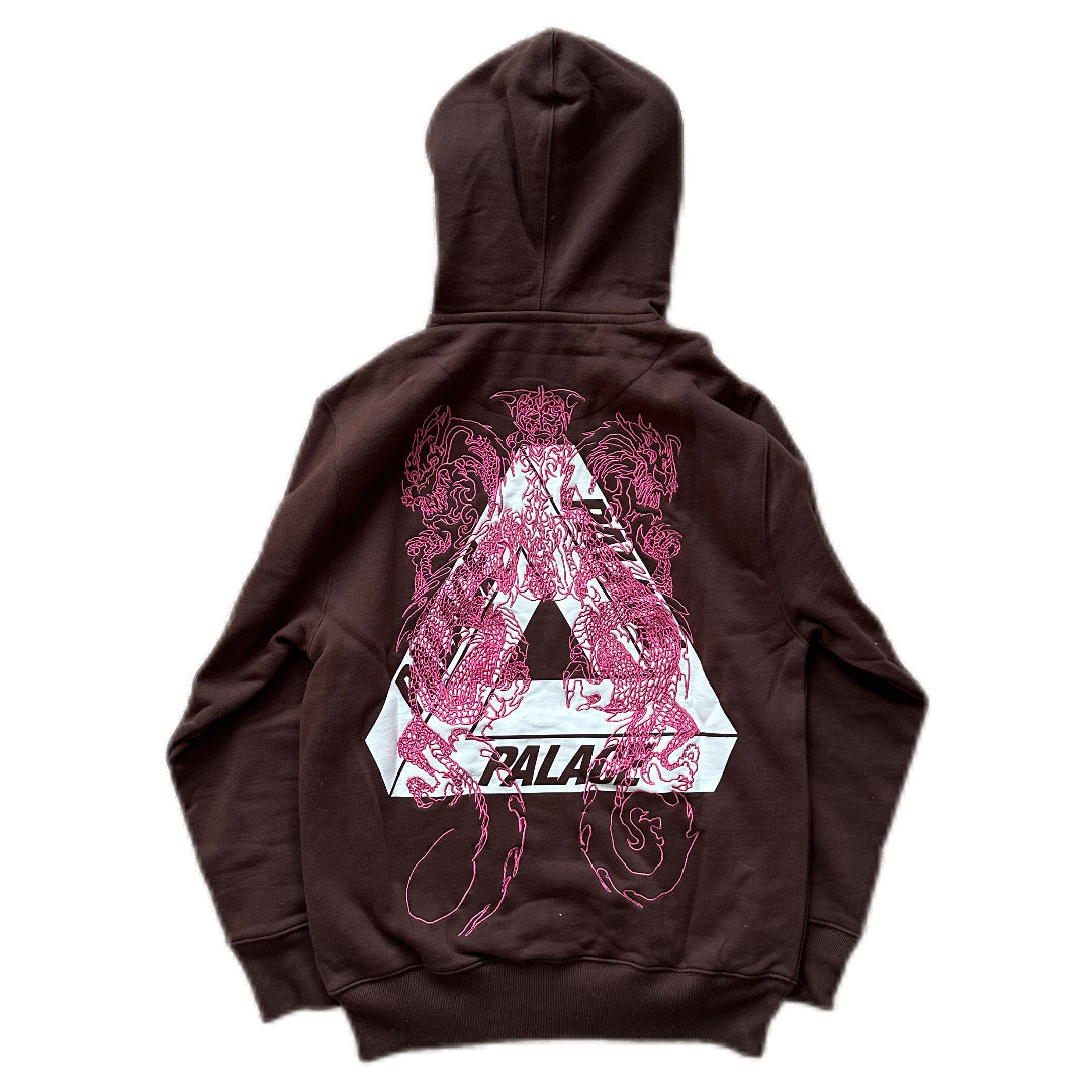 Palace Tri-Dragon Hoodie - Nice Brown