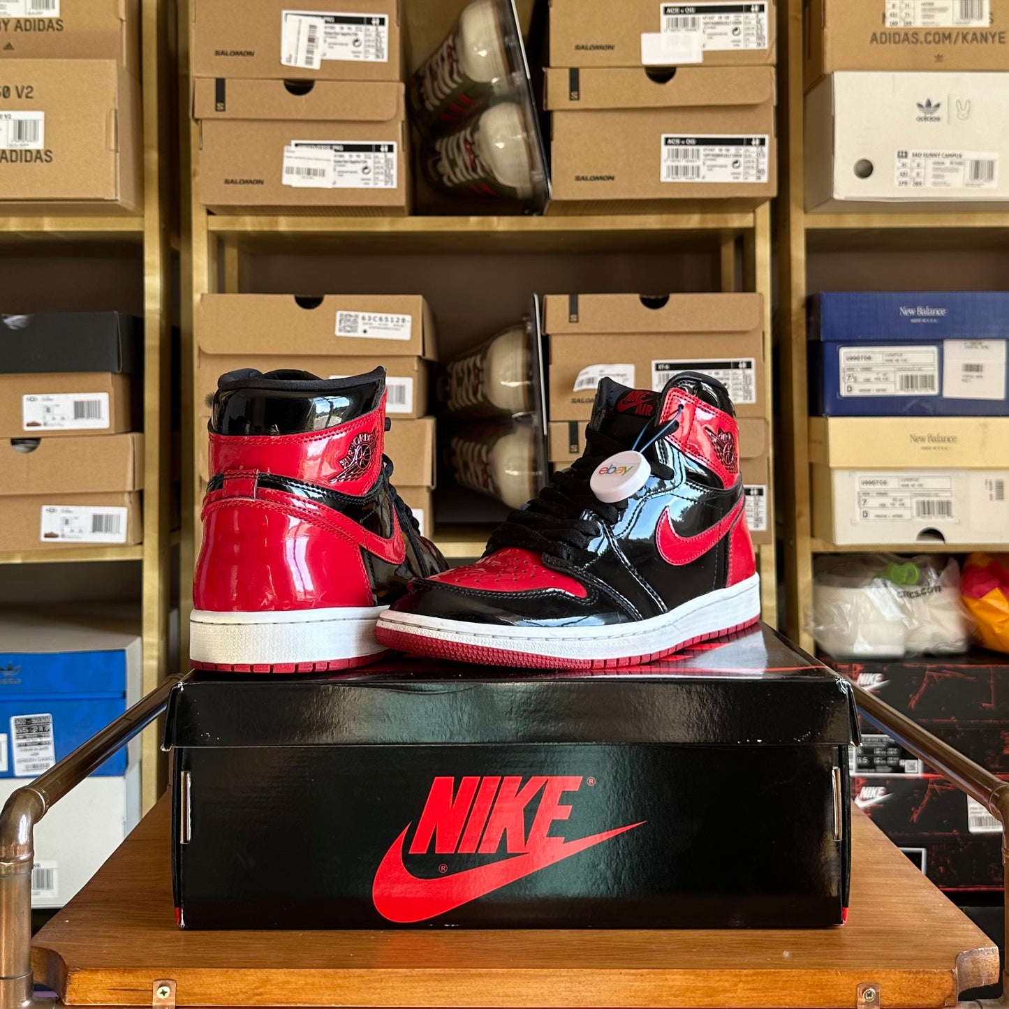 Preloved Air Jordan 1 Retro High OG - Patent Bred (UK 8)