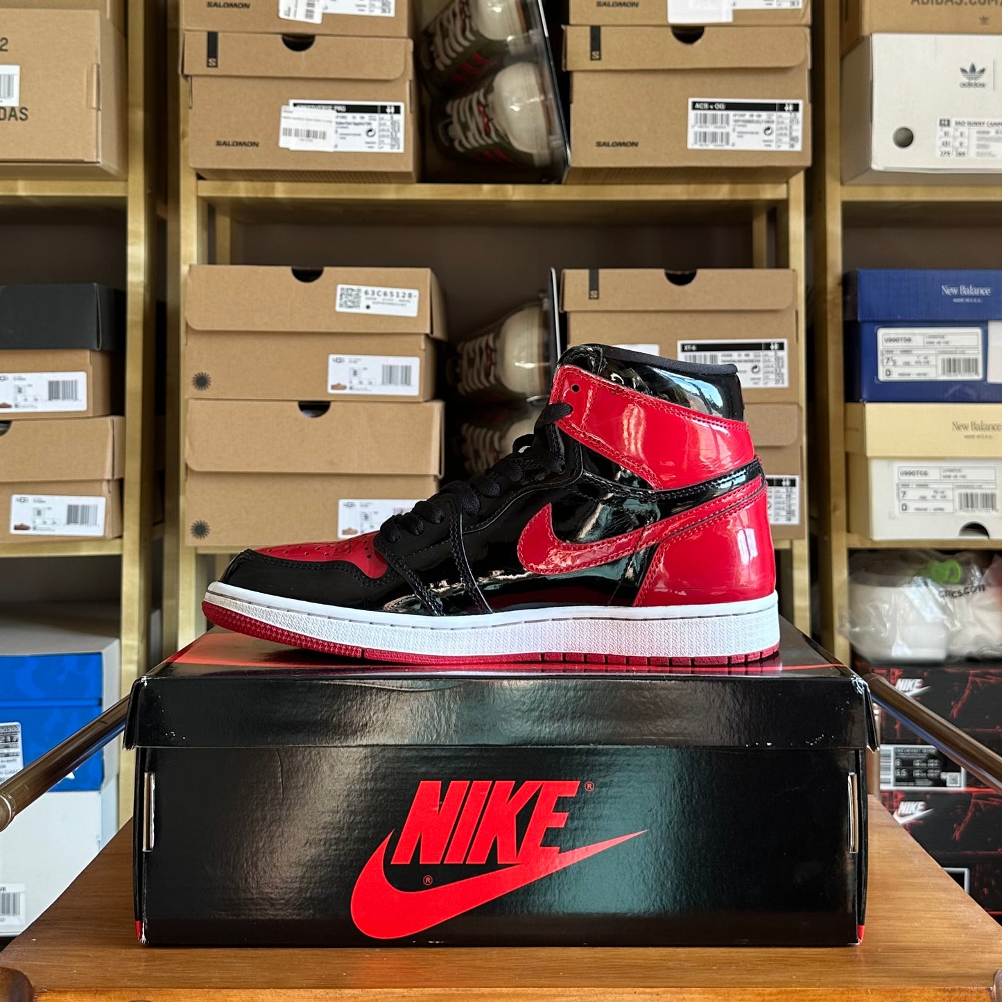Preloved Air Jordan 1 Retro High OG - Patent Bred (UK 8)