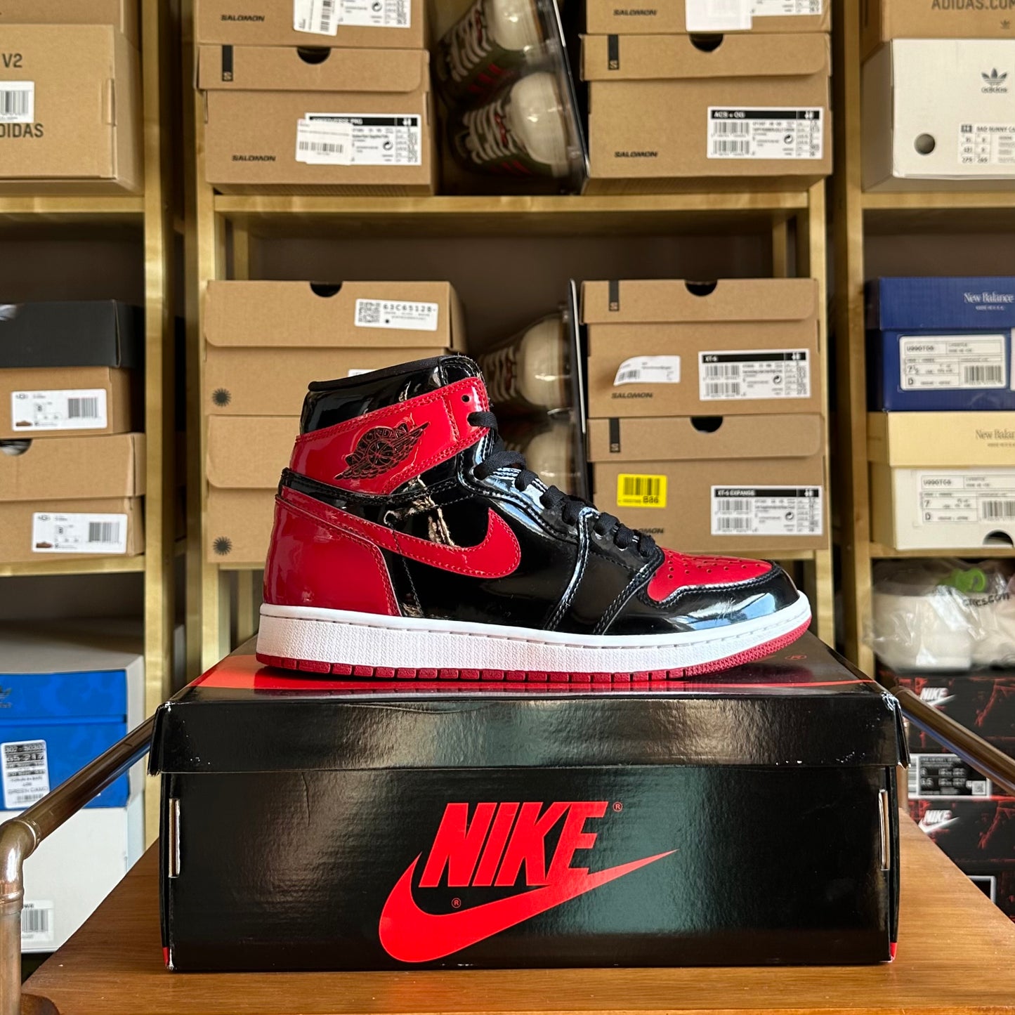 Preloved Air Jordan 1 Retro High OG - Patent Bred (UK 8)