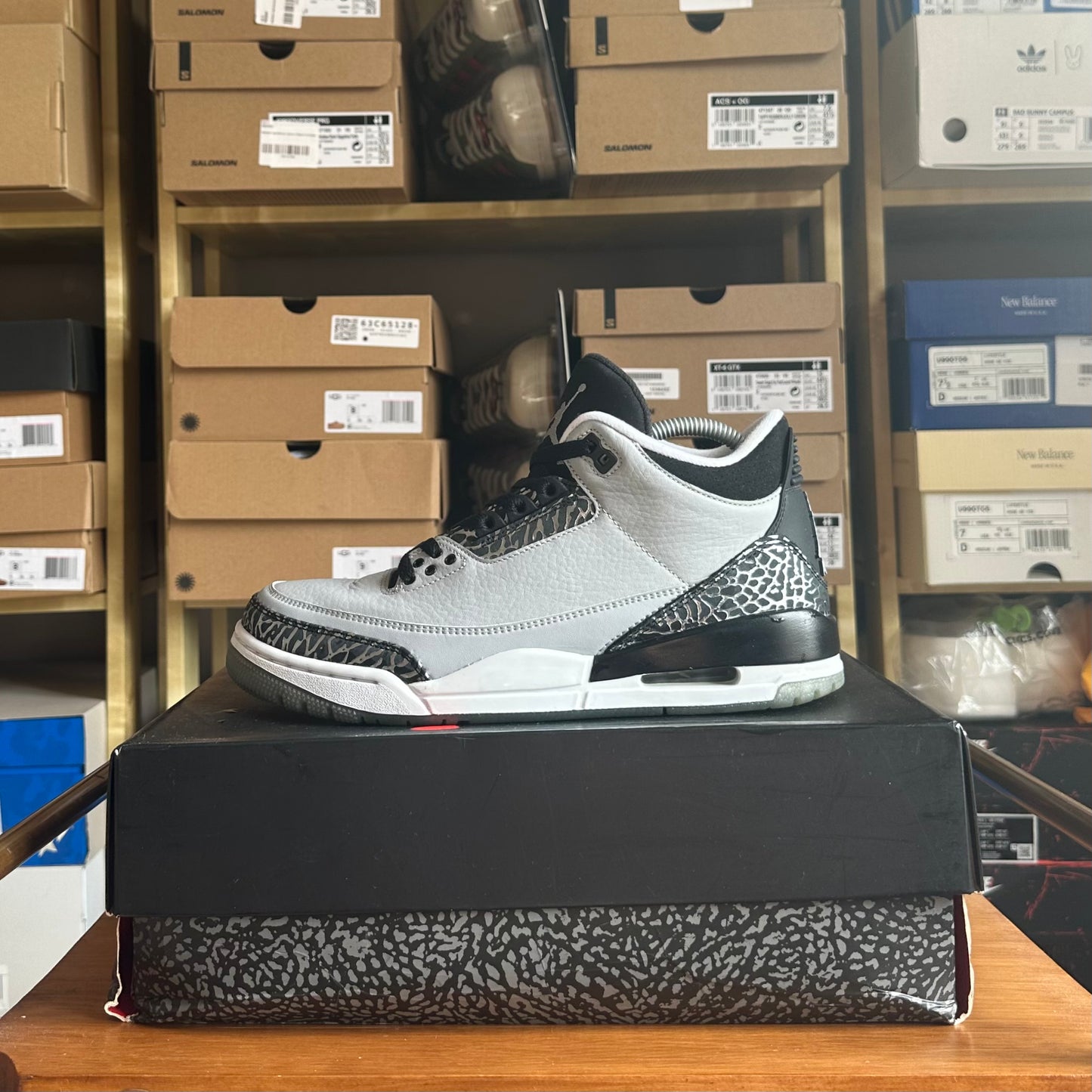 Preloved Air Jordan 3 Retro - Wolf Grey (UK 7.5)