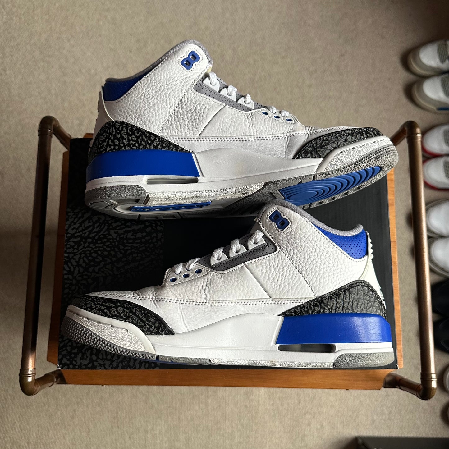 Preloved Air Jordan 3 Retro - Racer Blue (UK 8)