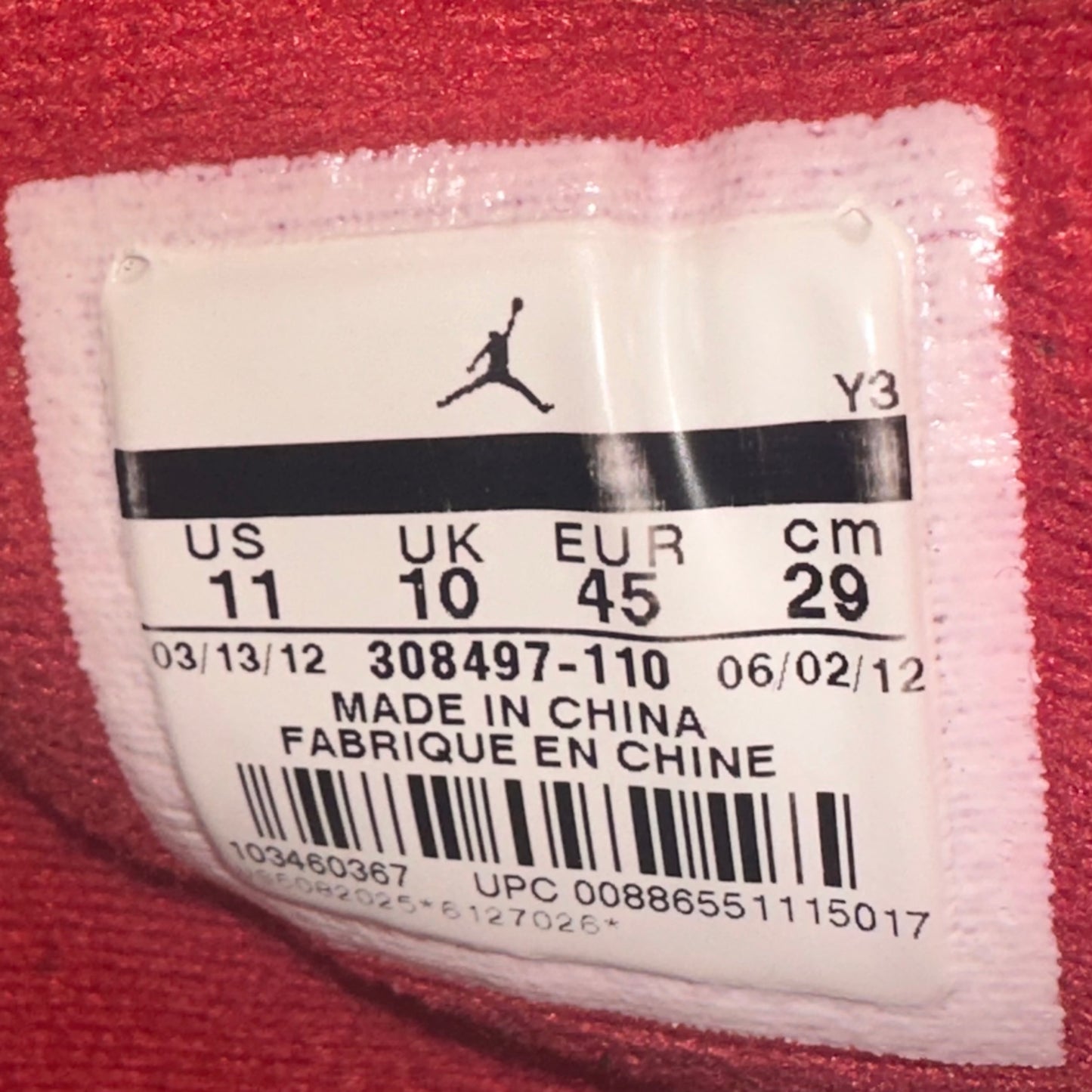 Preloved Air Jordan 4 Retro - Fire Red 2012 (UK 10)