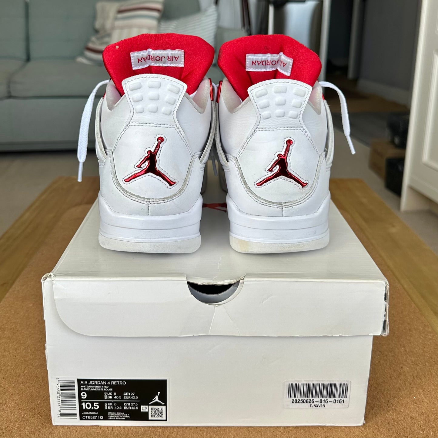 Preloved Air Jordan 4 Retro - Metallic Red (UK 8)