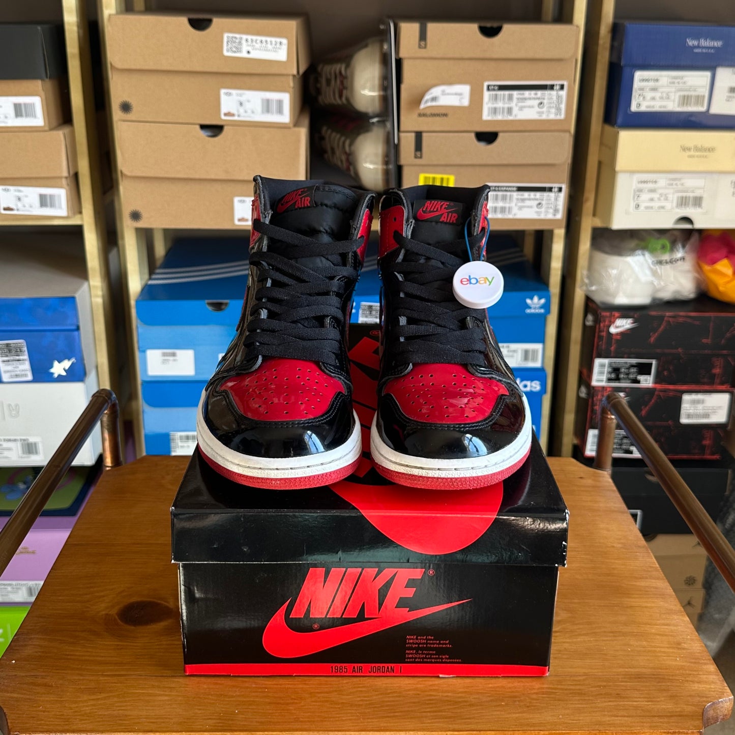 Preloved Air Jordan 1 Retro High OG - Patent Bred (UK 8)