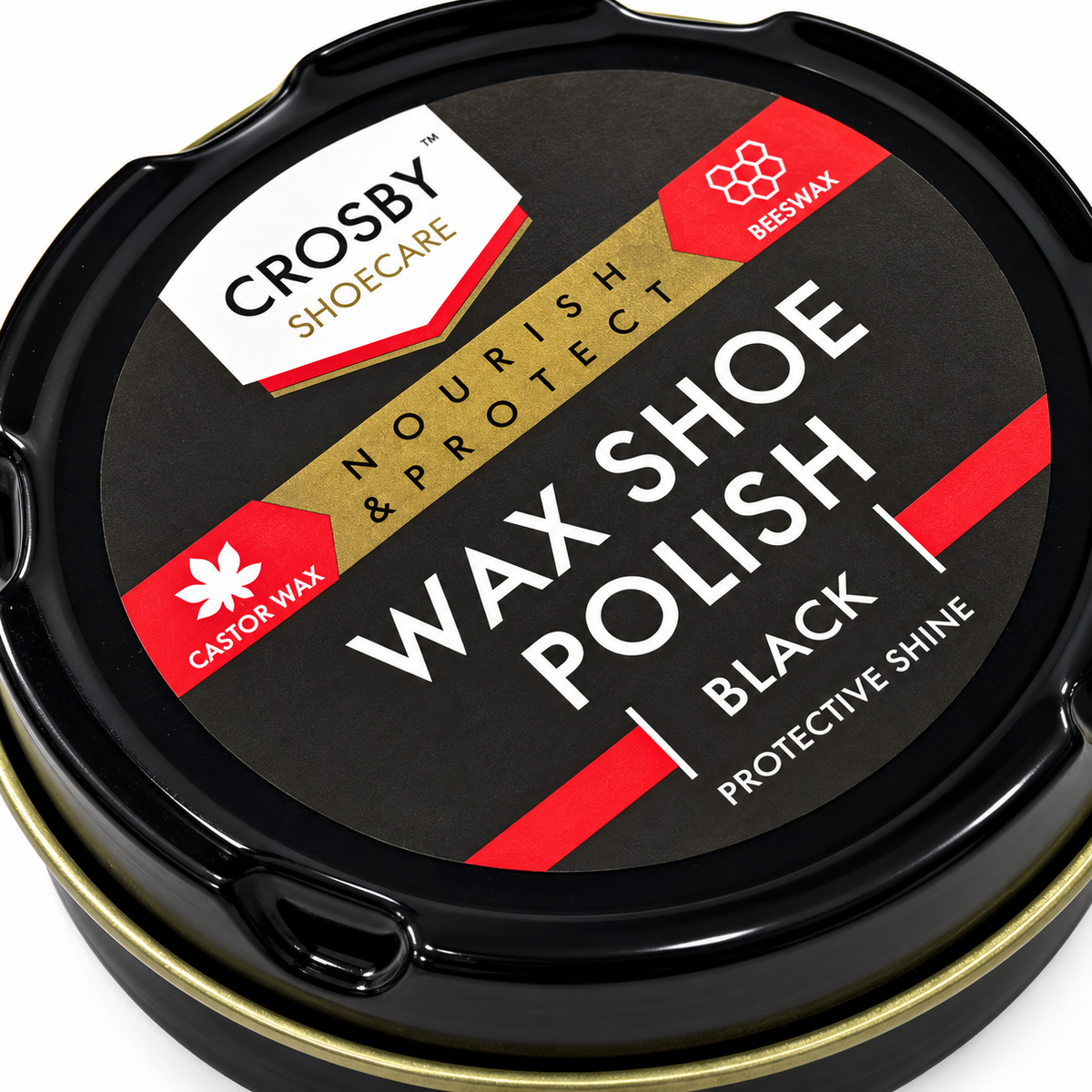 Crosby Shoecare - Black Shoe Polish Wax (50ml)