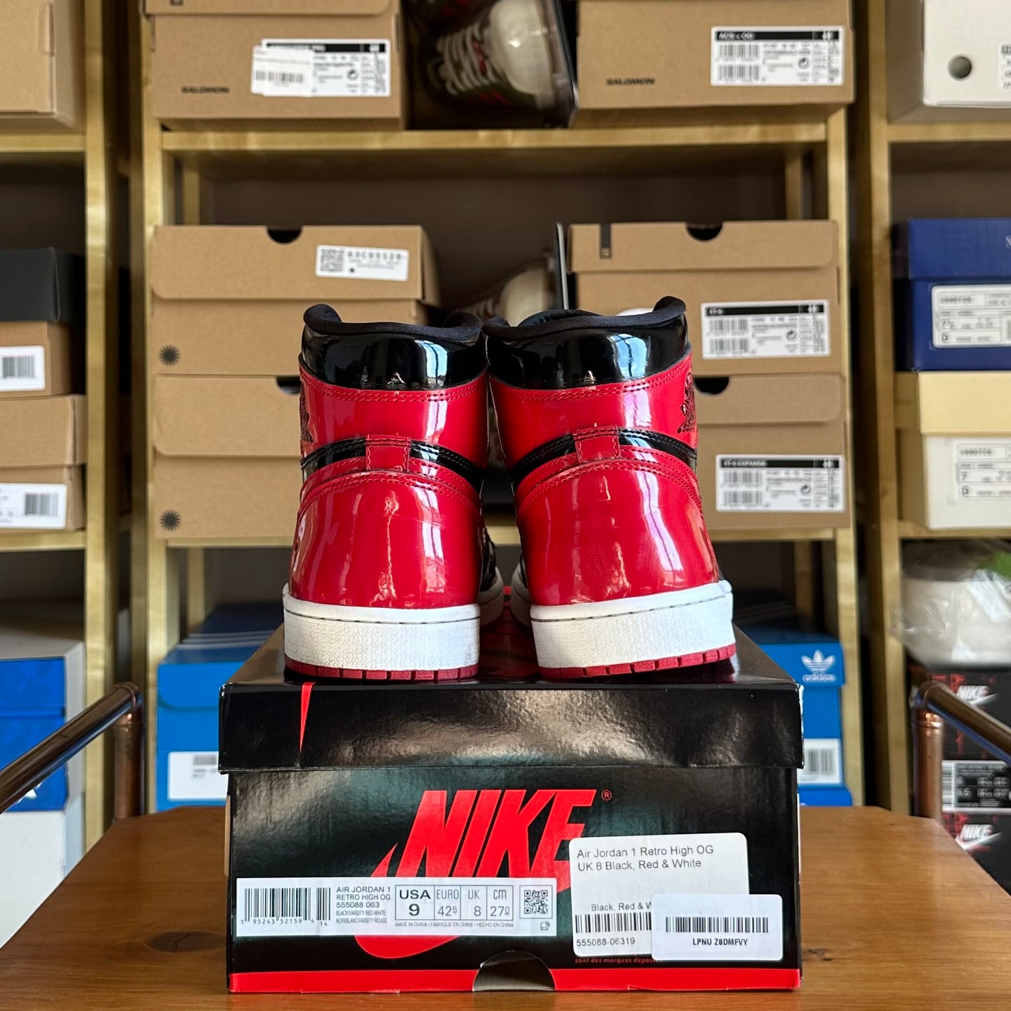 Preloved Air Jordan 1 Retro High OG - Patent Bred (UK 8)