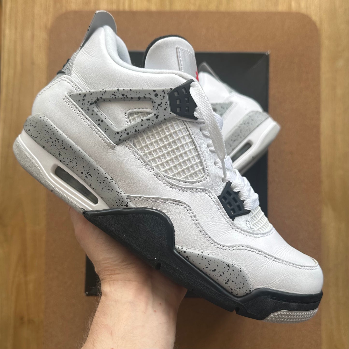 Preloved Air Jordan 4 Retro Mid - White Cement (UK 8)