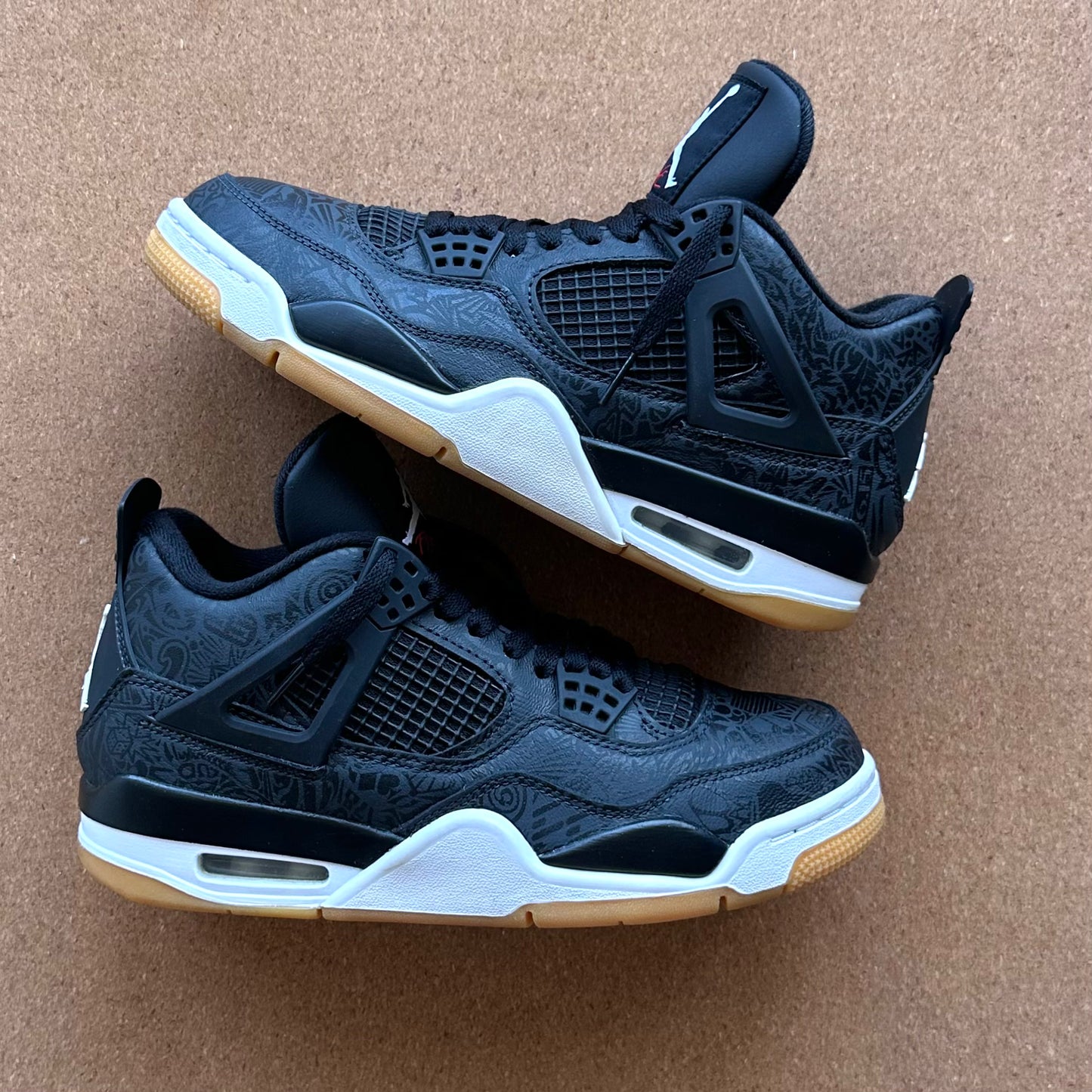 Preloved Air Jordan 4 Retro - Laser Black Gum (UK 6/EU 40)