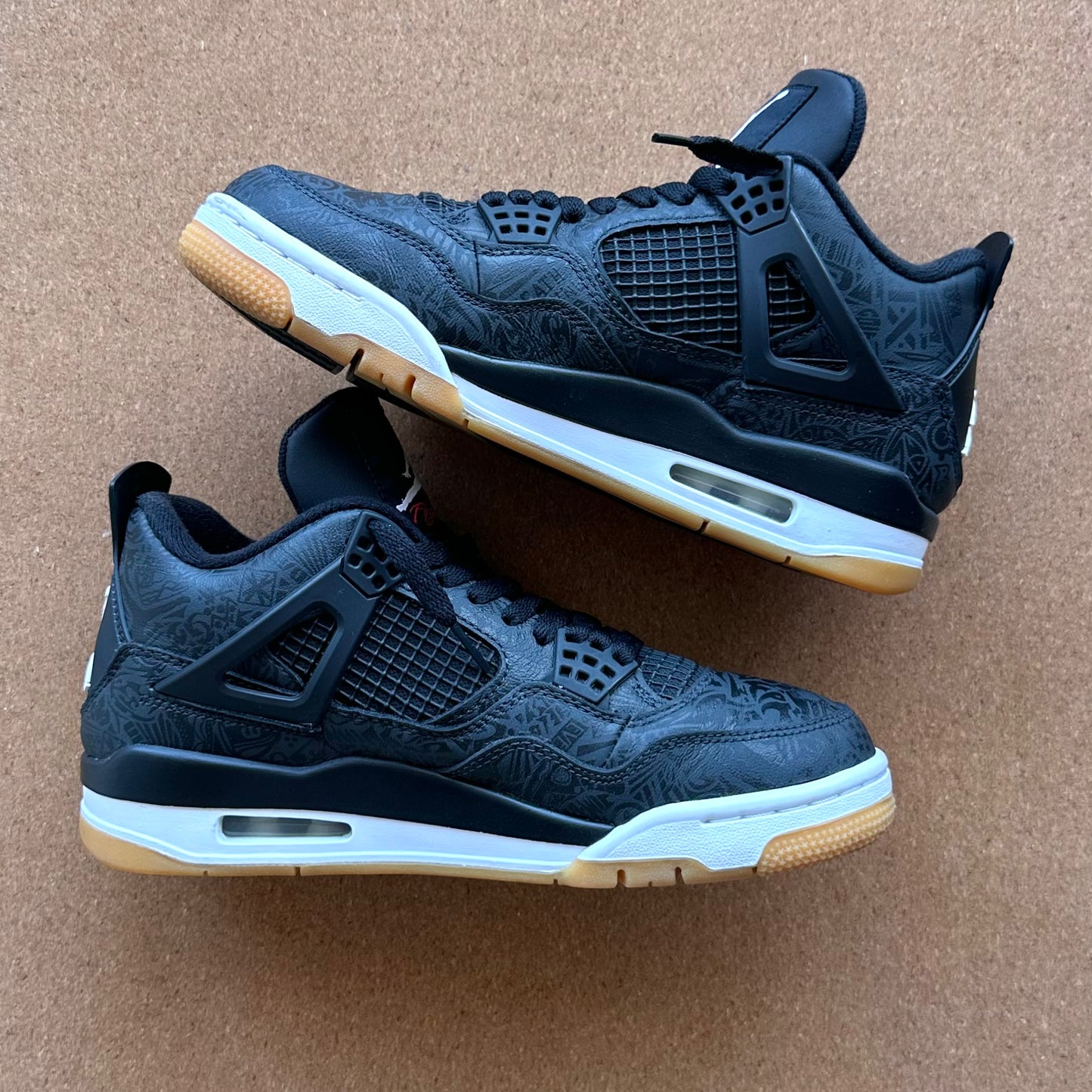 Preloved Air Jordan 4 Retro - Laser Black Gum (UK 6/EU 40)