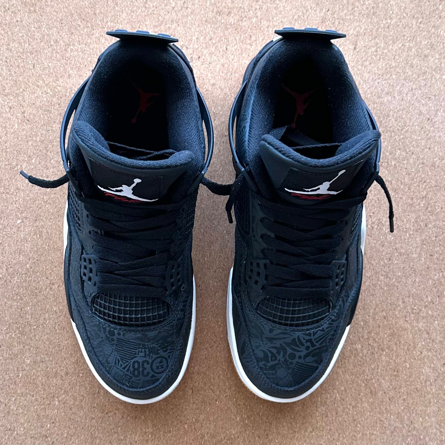 Preloved Air Jordan 4 Retro - Laser Black Gum (UK 6/EU 40)