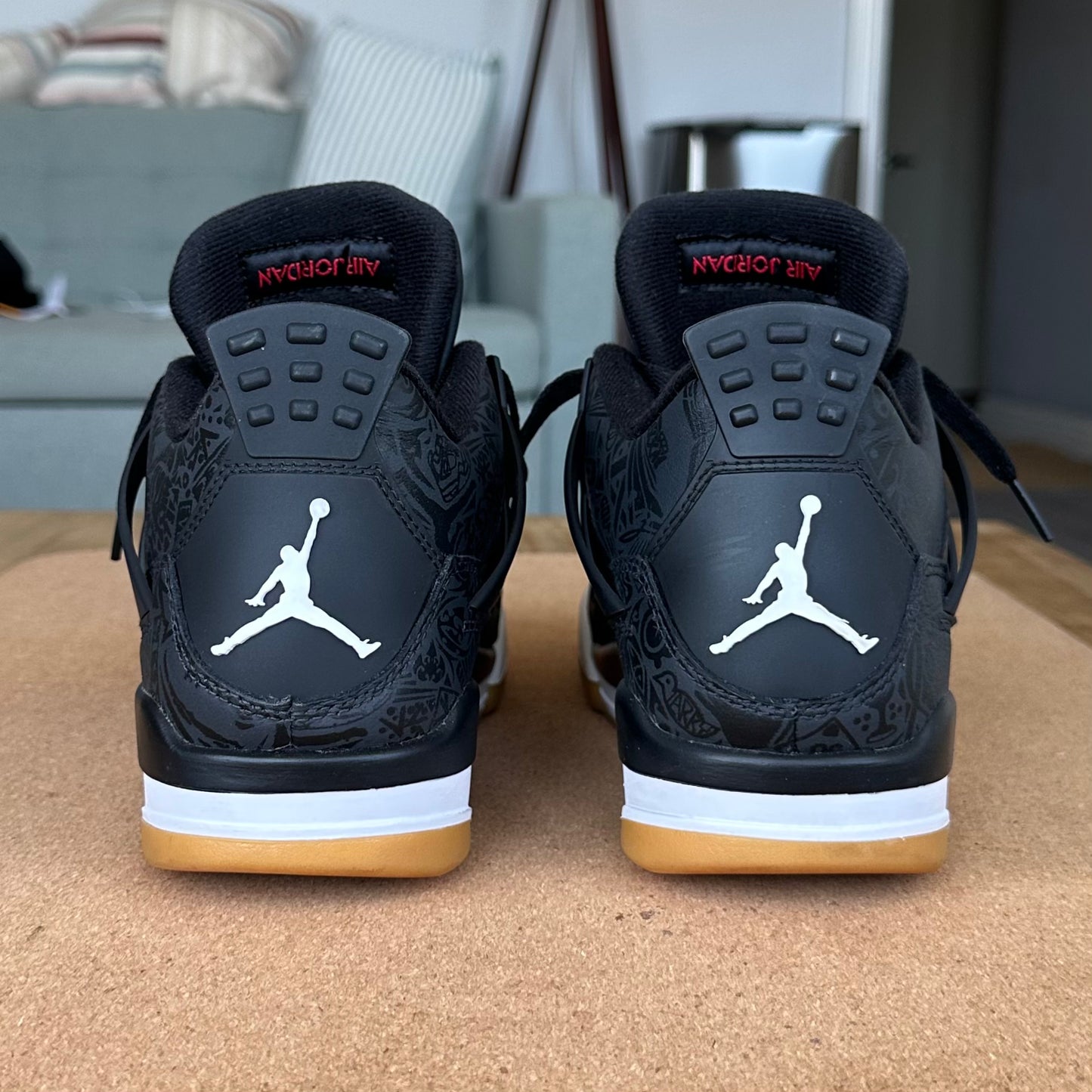 Preloved Air Jordan 4 Retro - Laser Black Gum (UK 6/EU 40)