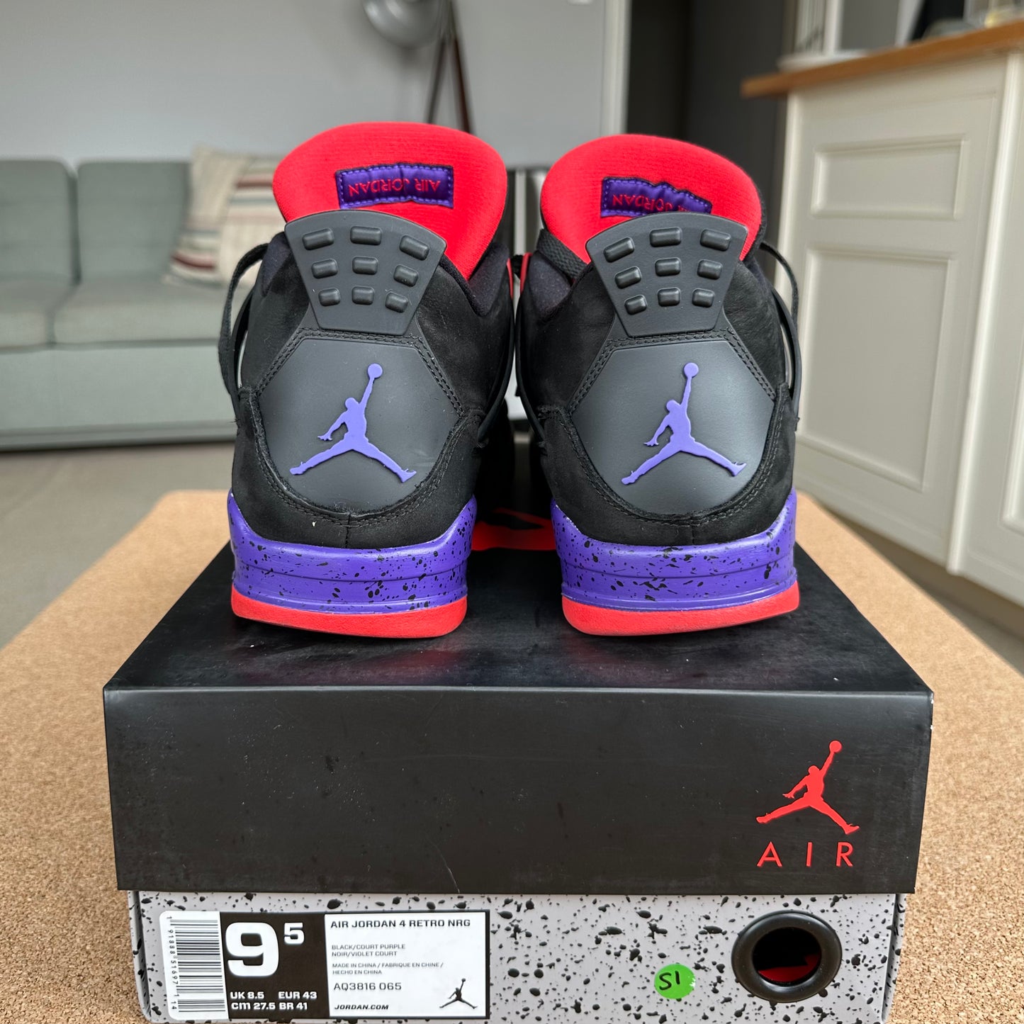 Preloved Air Jordan 4 Retro - Raptors (UK 8.5)