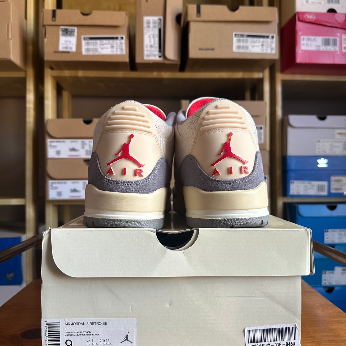 Preloved Air Jordan 3 - Muslin (UK 8)