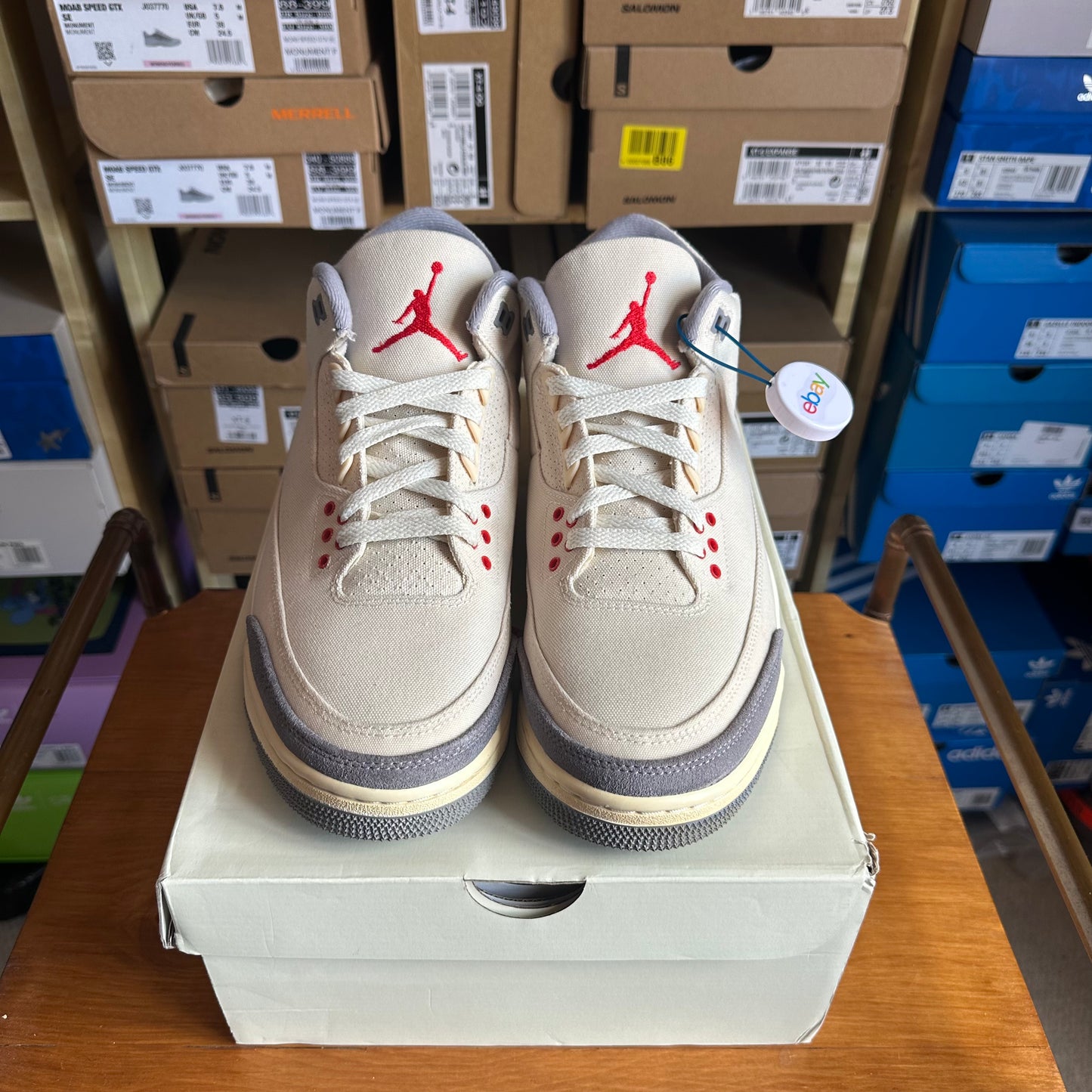 Preloved Air Jordan 3 - Muslin (UK 8)