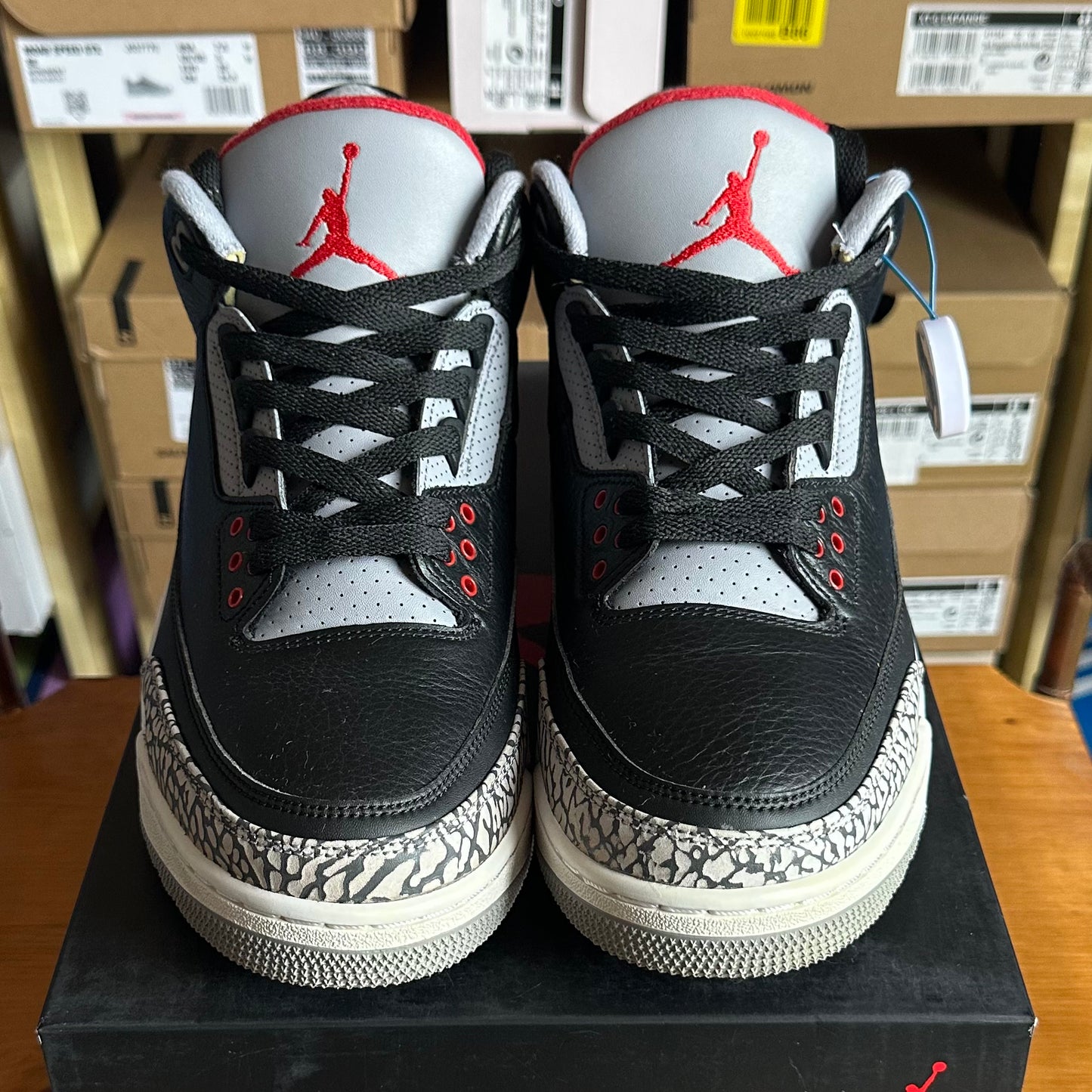 Preloved Air Jordan 3 Retro OG - Black Cement 2018 (UK 9)