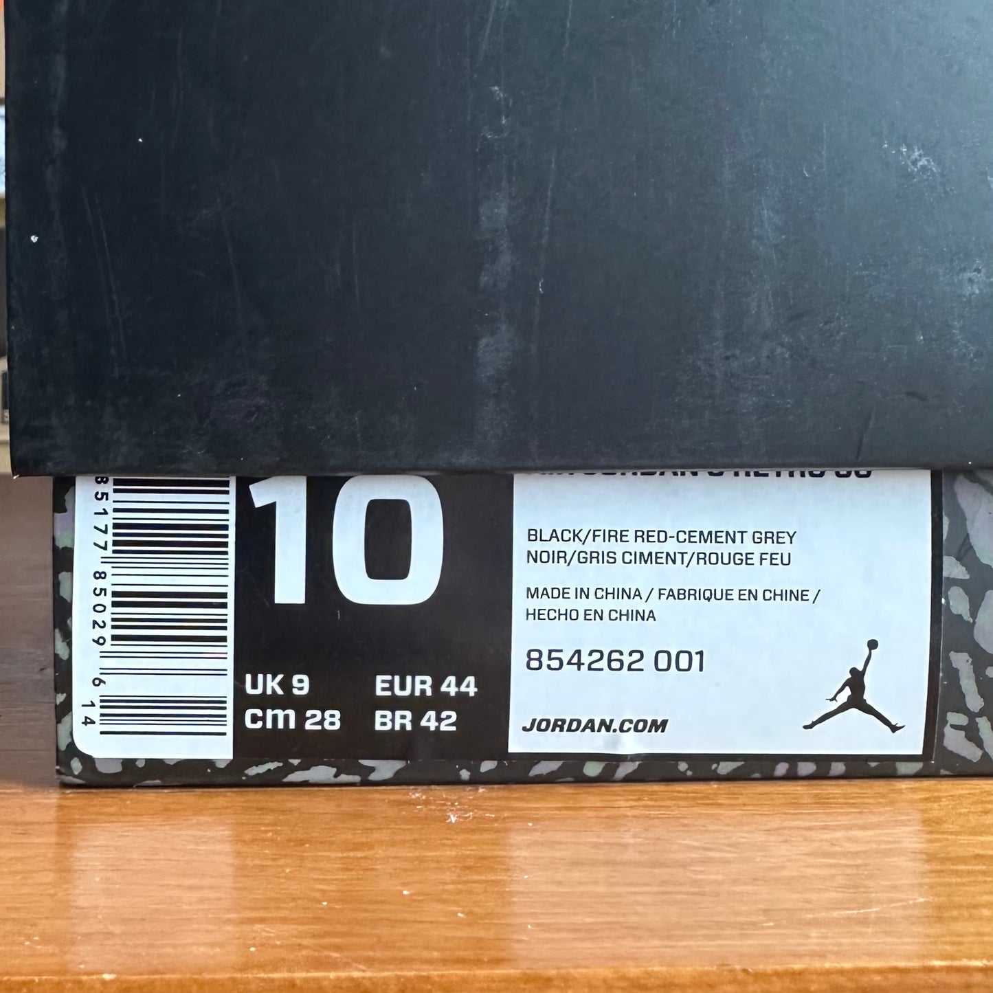 Preloved Air Jordan 3 Retro OG - Black Cement 2018 (UK 9)