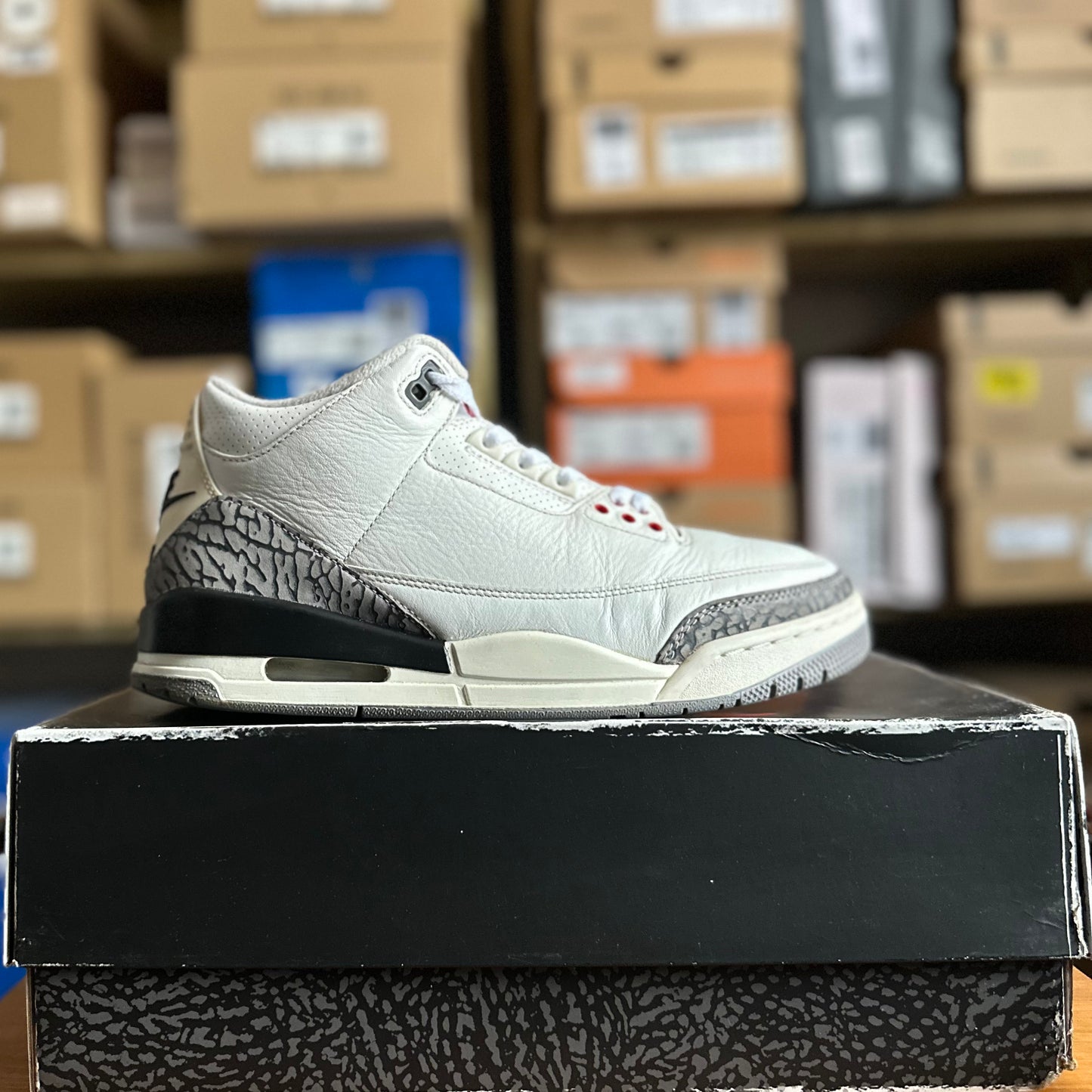 Preloved - Air Jordan 3 Retro - White Cement Reimagined (UK 7)