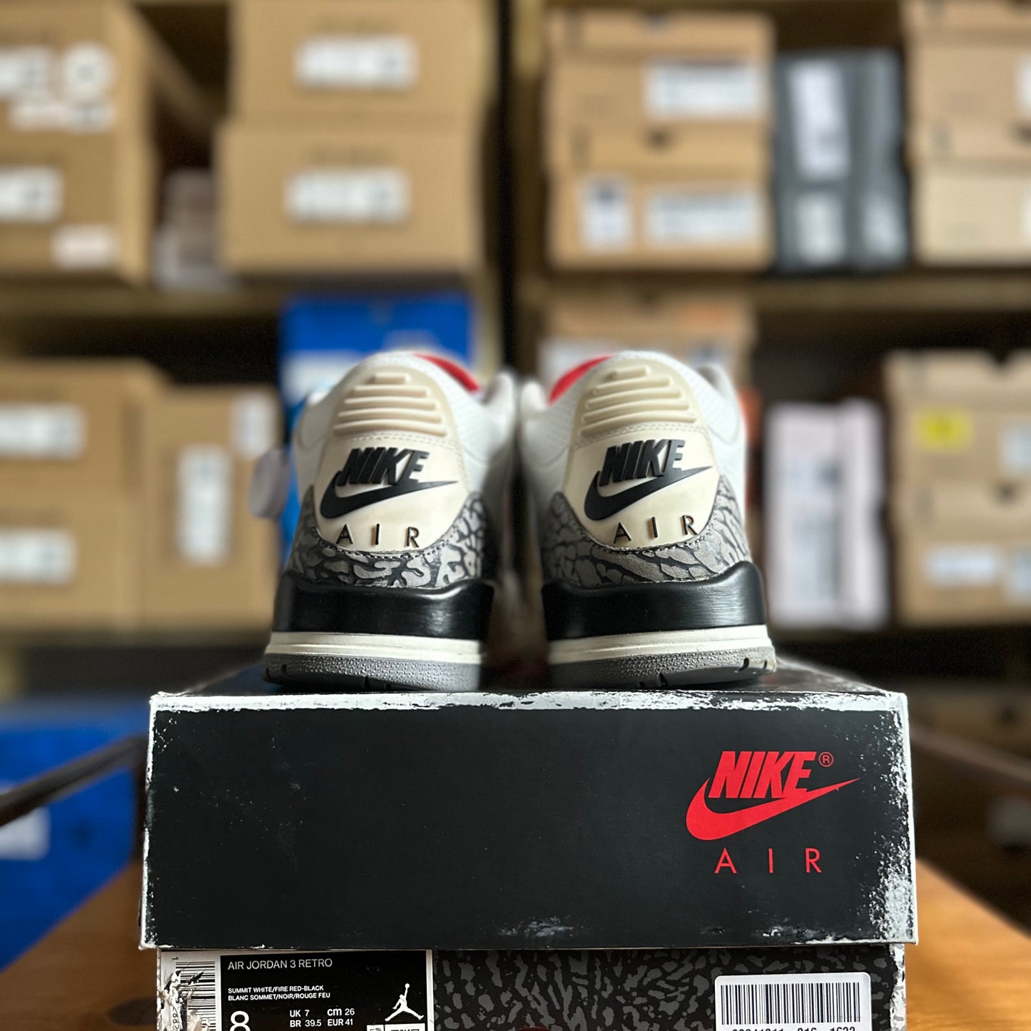 Preloved - Air Jordan 3 Retro - White Cement Reimagined (UK 7)
