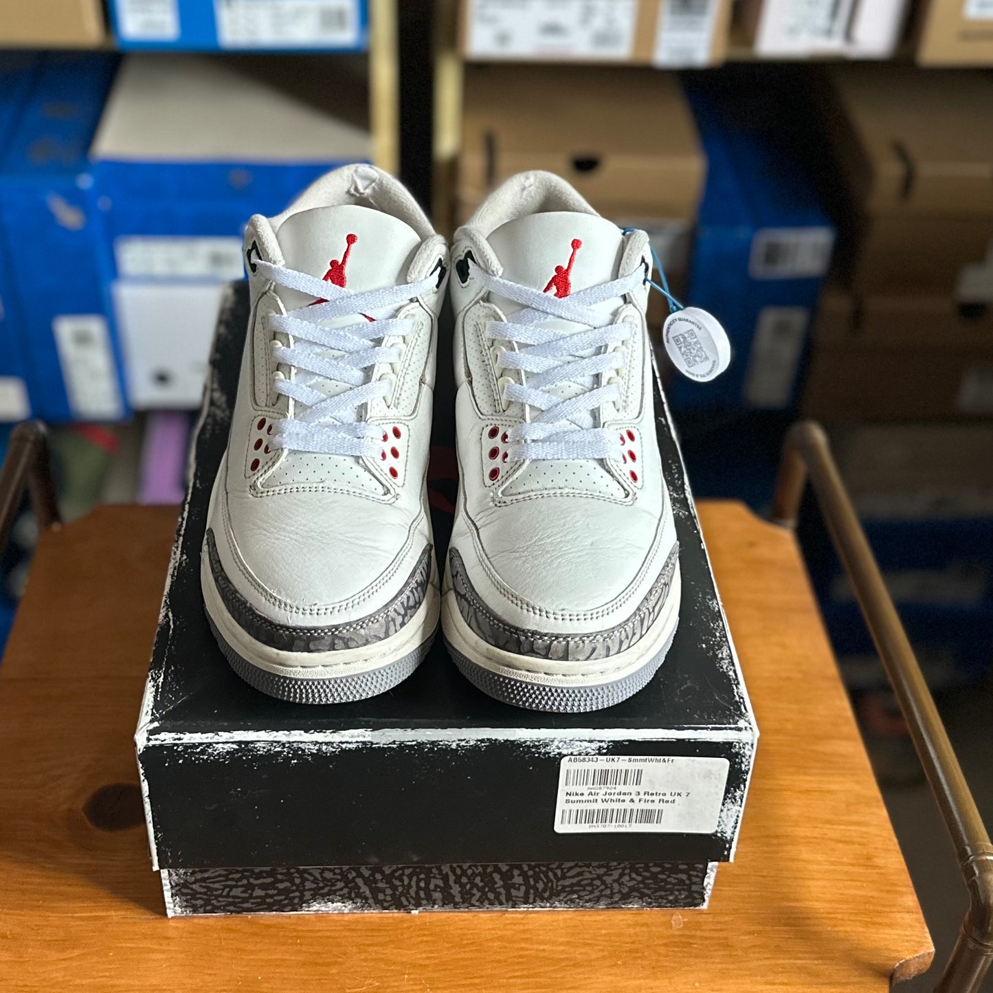 Preloved - Air Jordan 3 Retro - White Cement Reimagined (UK 7)