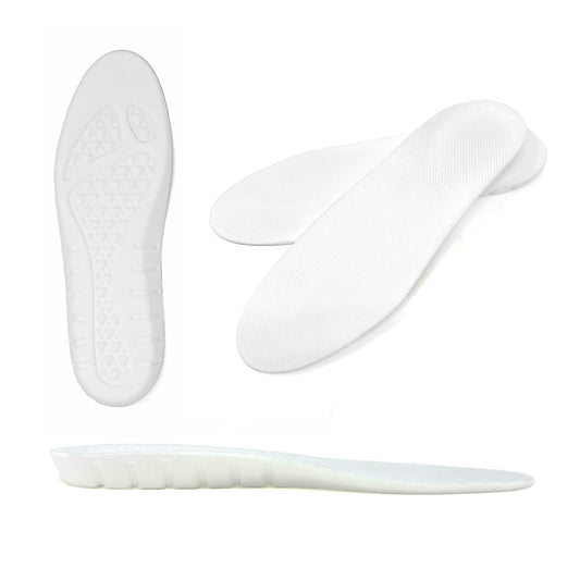 Premium White Cushioned Foam Insoles for All Shoes