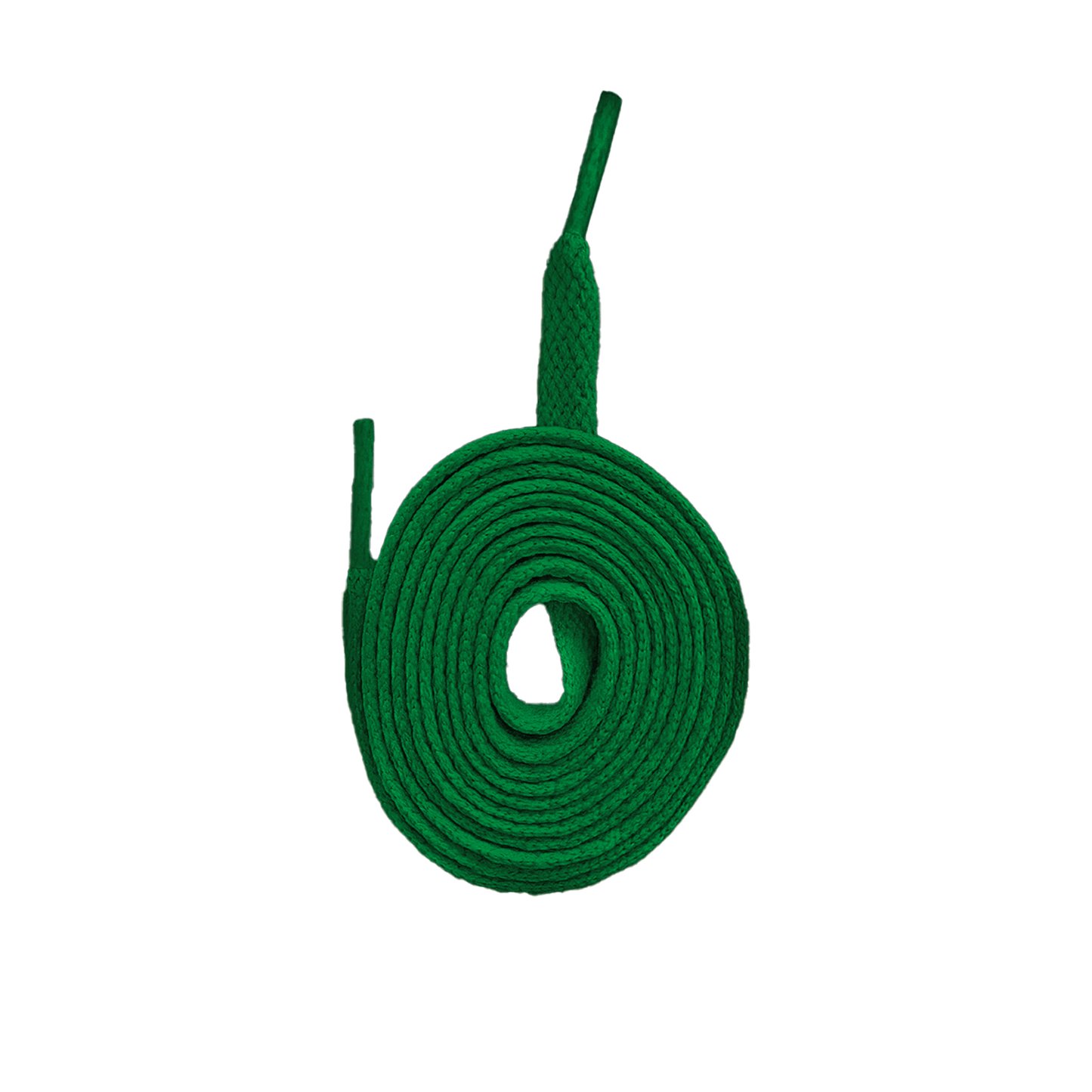 Green Flat Shoe Laces - 8mm Wide (Multiple Lengths) - Cherry Picked Kicks