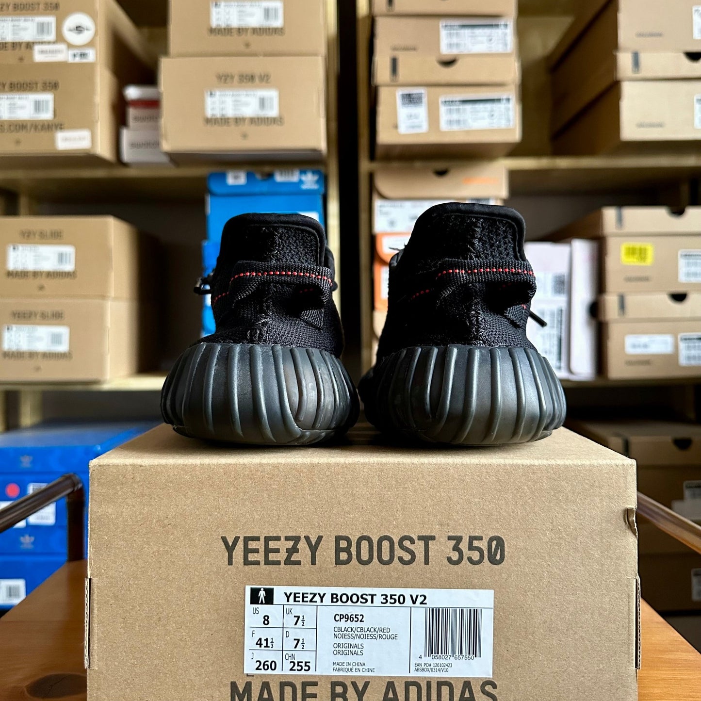 Preloved Yeezy Boost 350V2 - Bred (UK 7.5) - Cherry Picked Kicks