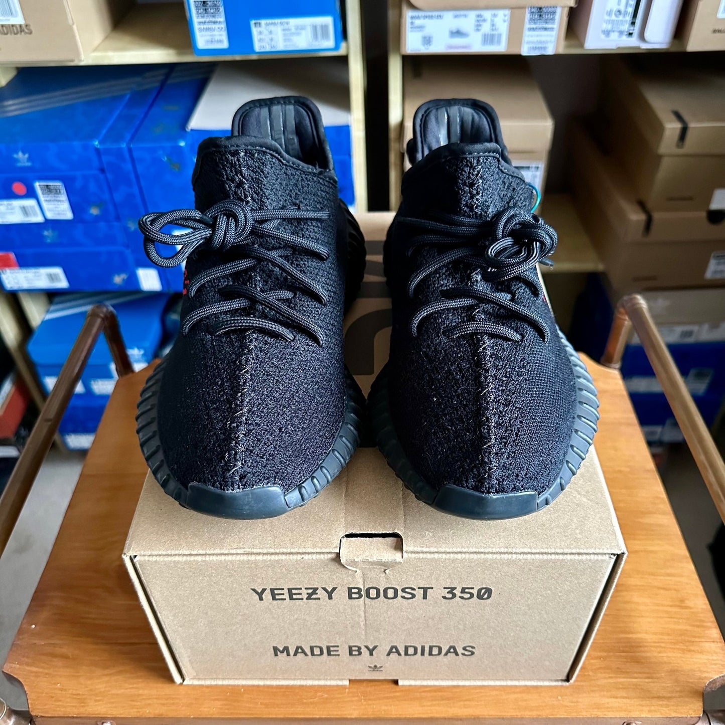 Preloved Yeezy Boost 350V2 - Bred (UK 7.5) - Cherry Picked Kicks
