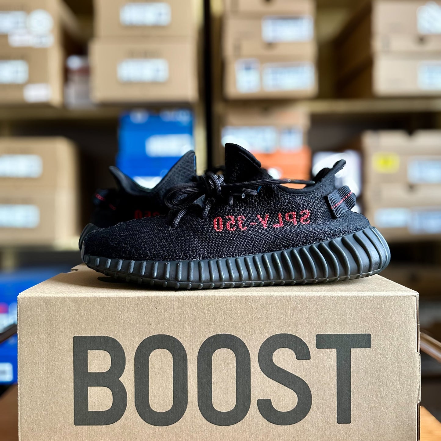 Preloved Yeezy Boost 350V2 - Bred (UK 7.5) - Cherry Picked Kicks