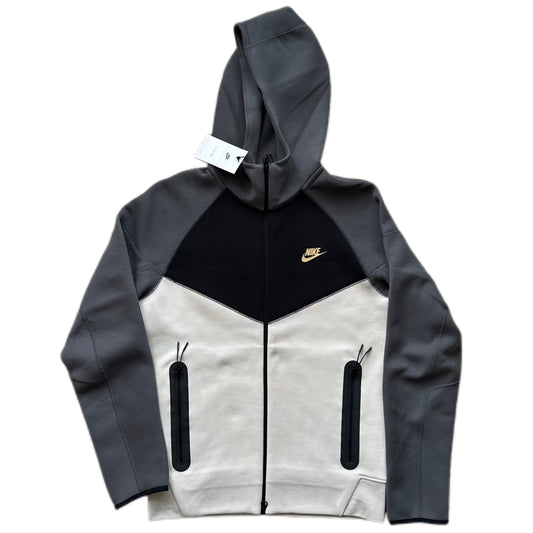 Nike Tech Fleece Full Zip Hoodie - Black/Grey/Off White