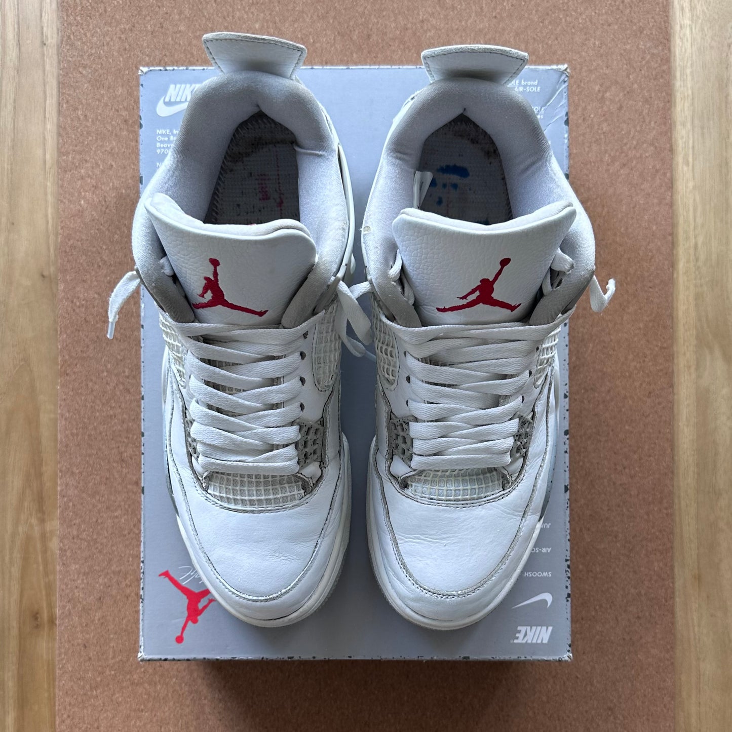 Preloved Air Jordan 4 Retro - White Oreo (UK 8.5)