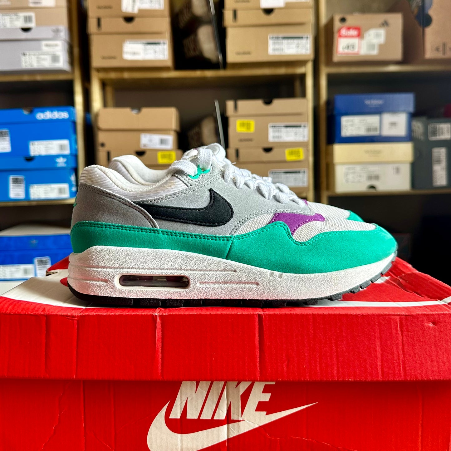 Preloved Nike Air Max 1 - Clear Emerald 2018 (UK 4) - No Box