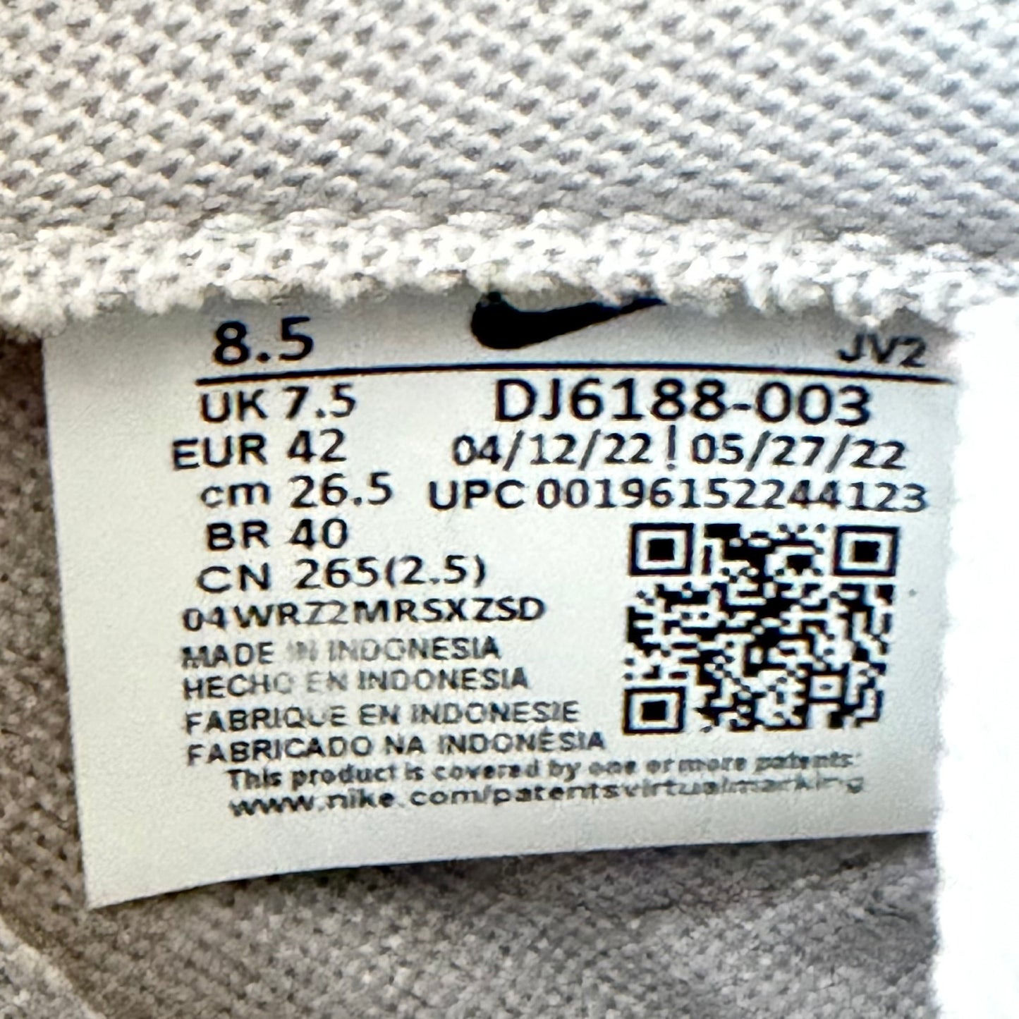 Preloved Nike Dunk Low Retro - White Grey (UK 7.5)