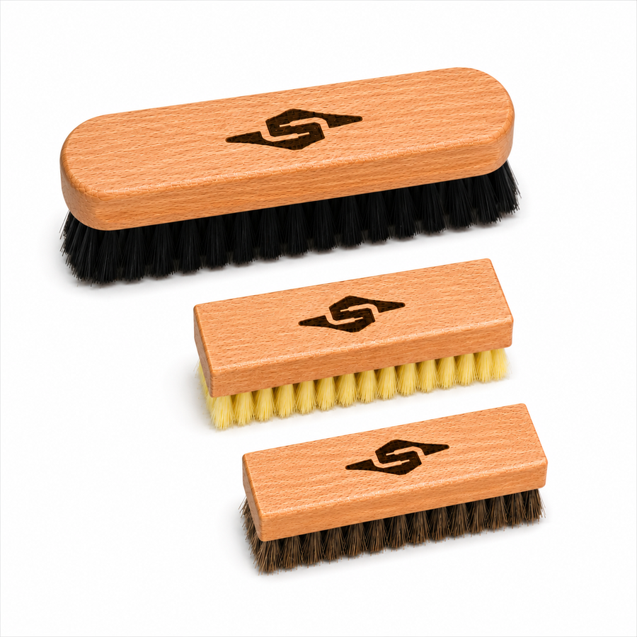 Shoe Cleaning Brush Set | For Leather Footwear (3 Piece)