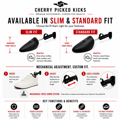 Premium Matte Shoe Trees Adjustable