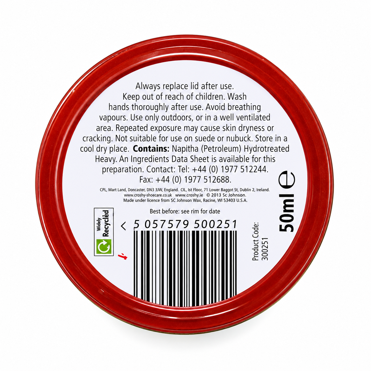 Crosby Shoecare - Brown Shoe Polish Wax (50ml)