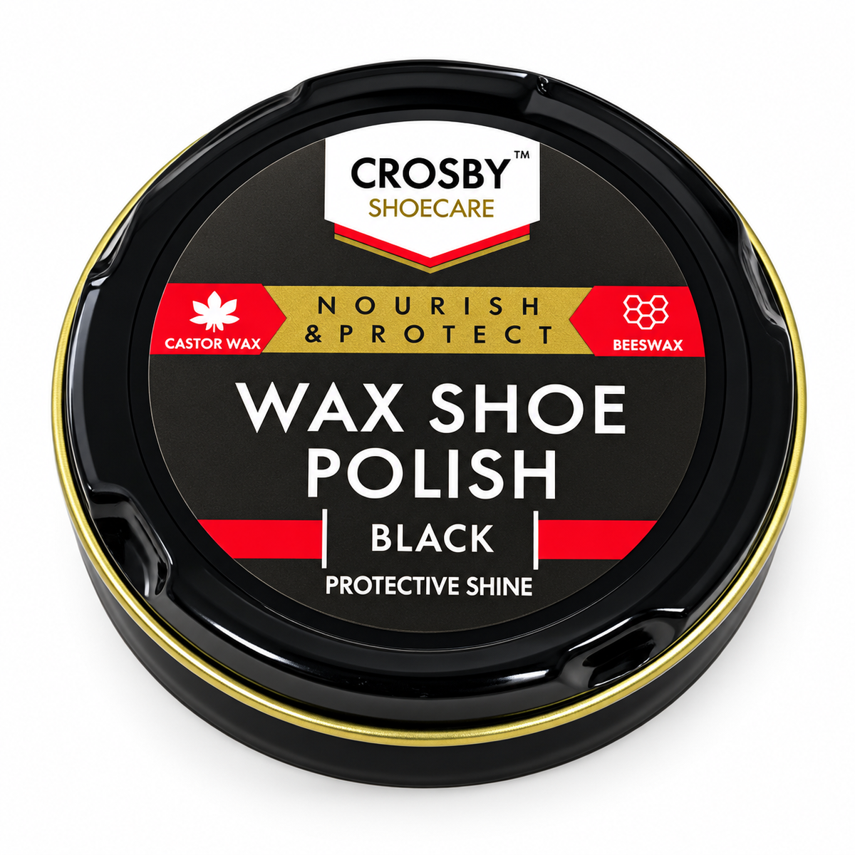 Crosby Shoecare - Black Shoe Polish Wax (50ml)