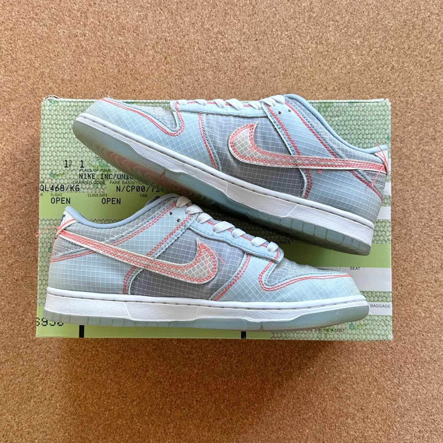 Preloved Nike Dunk Low - Union Passport Pack Argon (UK 7)
