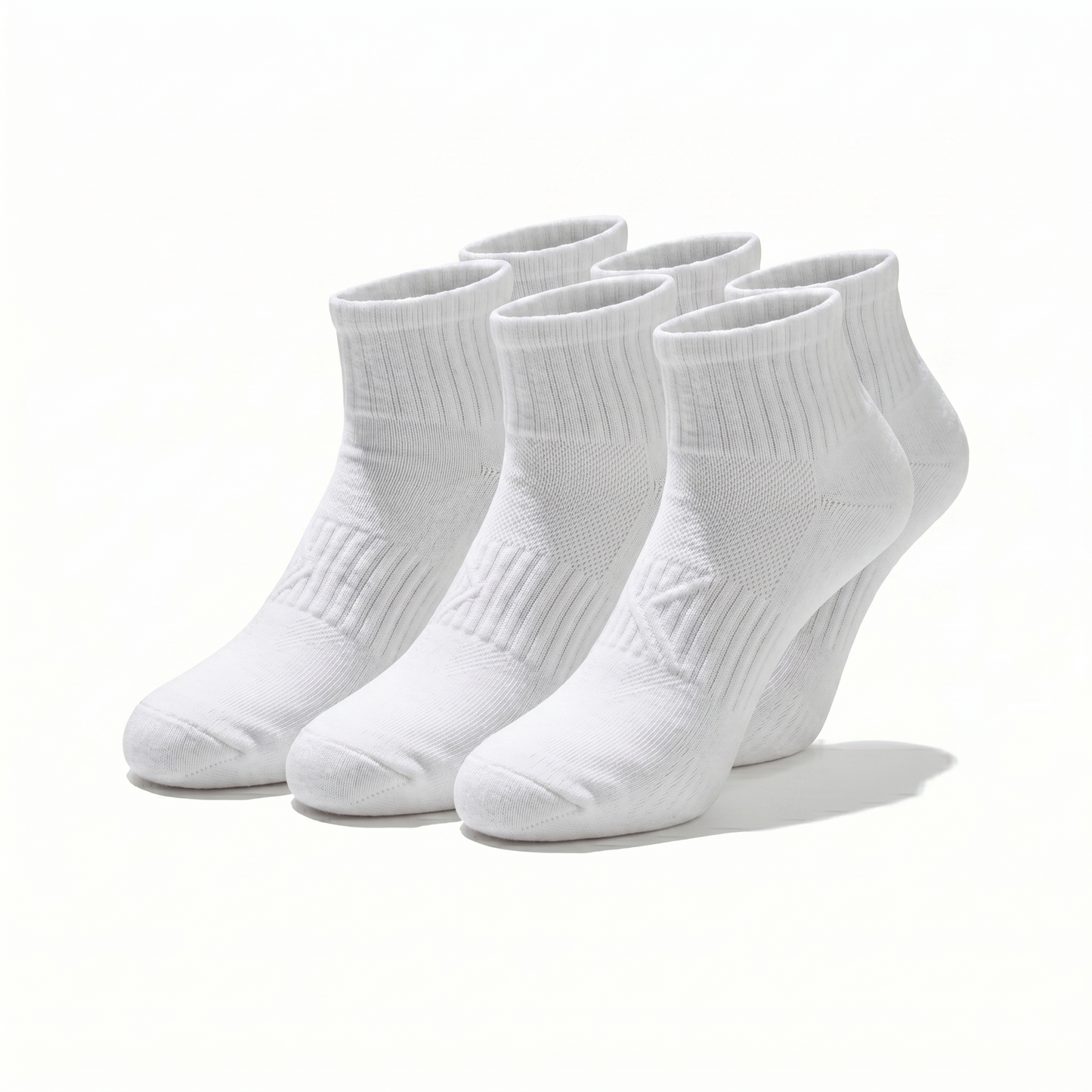 Socks Short Crew | Premium Unisex 80% Cotton White & Black | One Size Fits All