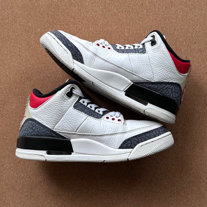 Preloved Air Jordan 3 Retro - Denim SE 'Fire Red' (UK 7)