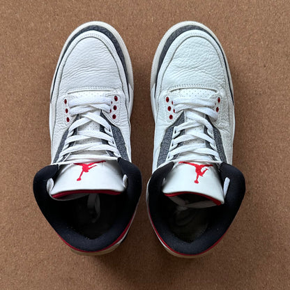 Preloved Air Jordan 3 Retro - Denim SE 'Fire Red' (UK 7)