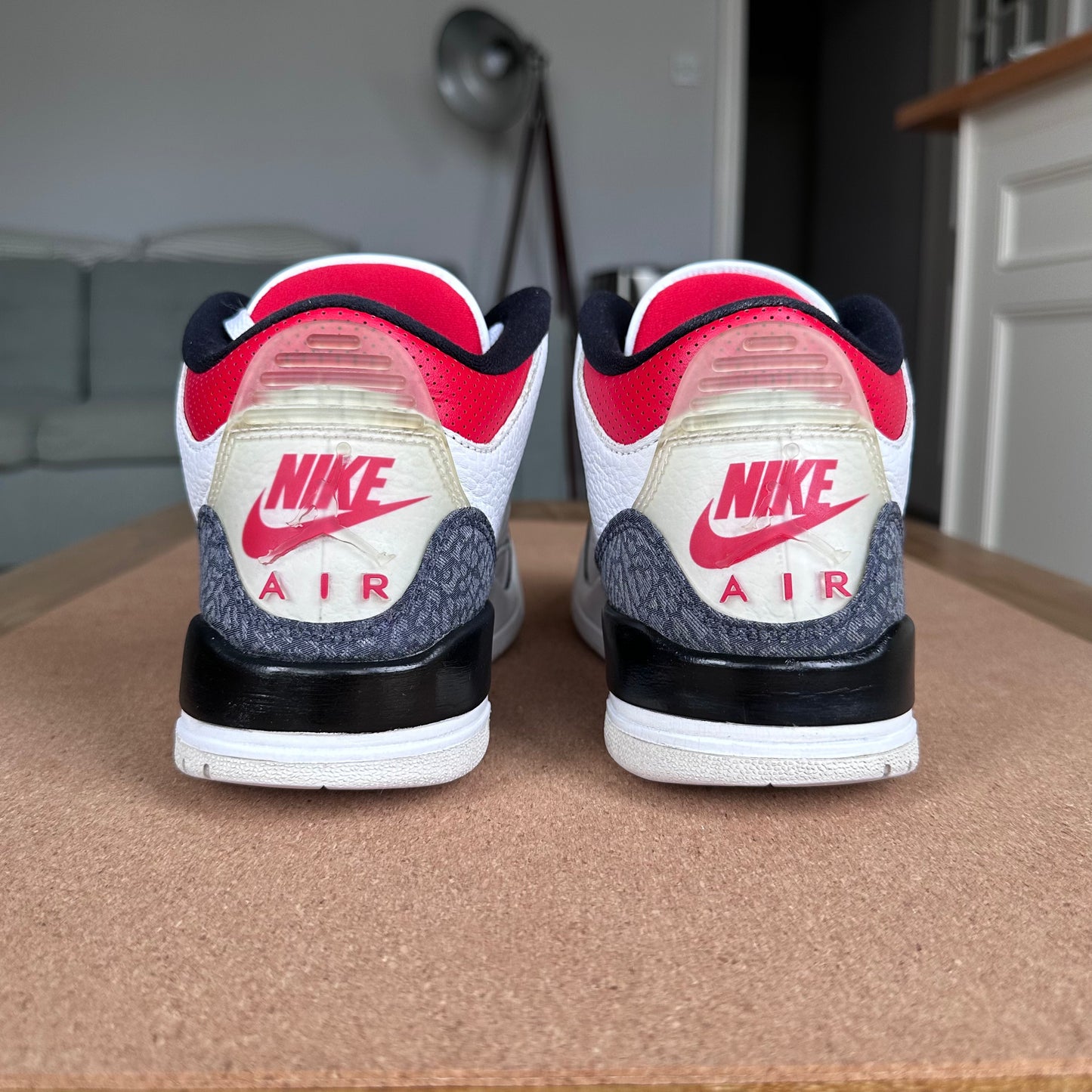 Preloved Air Jordan 3 Retro - Denim SE 'Fire Red' (UK 7)
