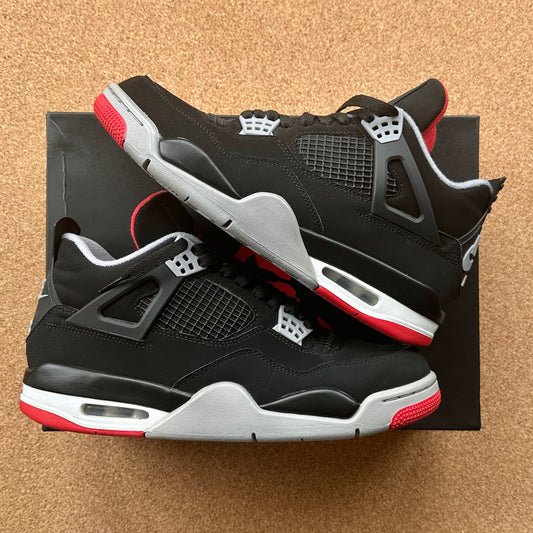 Preloved Air Jordan 4 - Bred 2019 (UK 8.5)