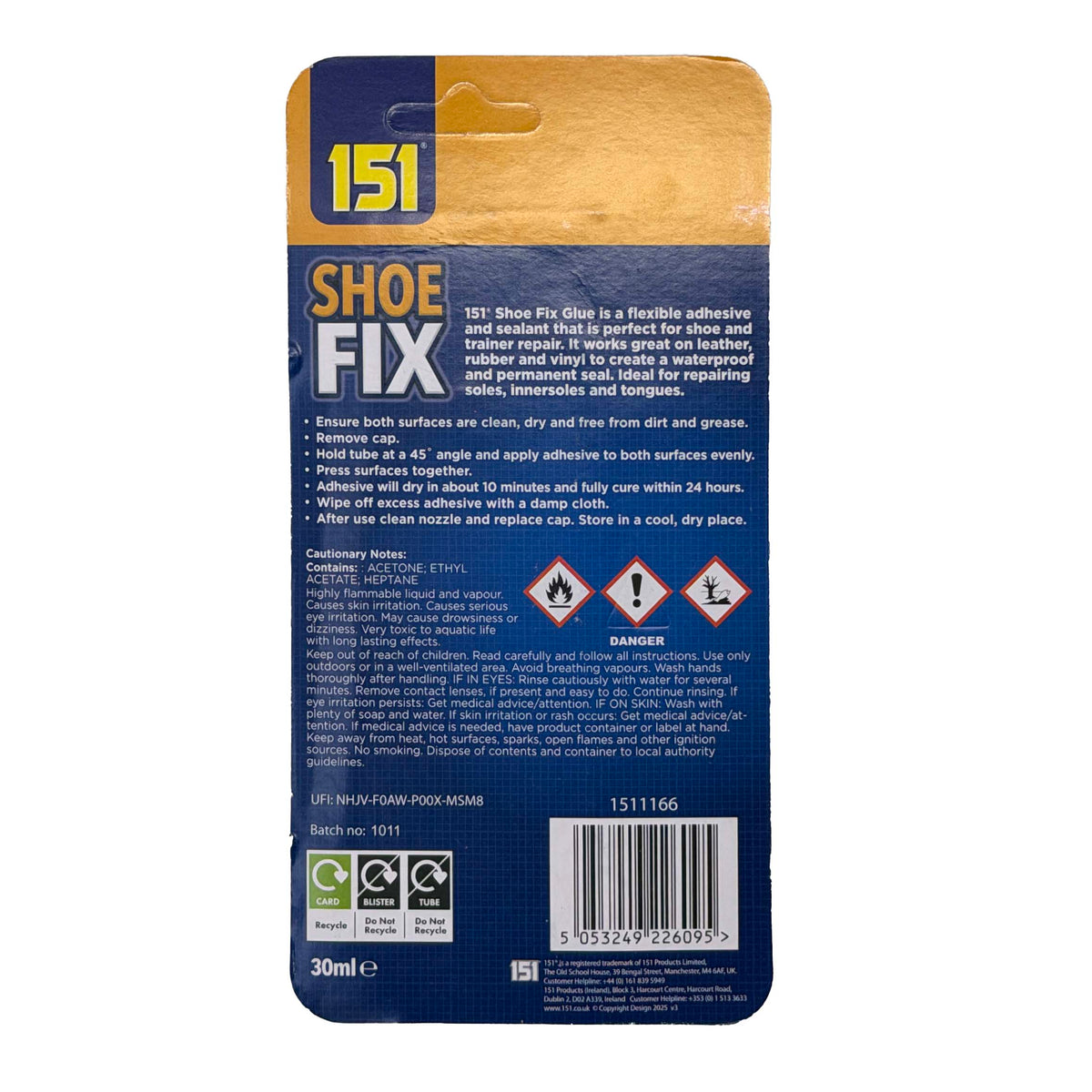 151 Sneaker & Shoe Fix Glue (30ml) – Waterproof Sole & Leather Repair Adhesive