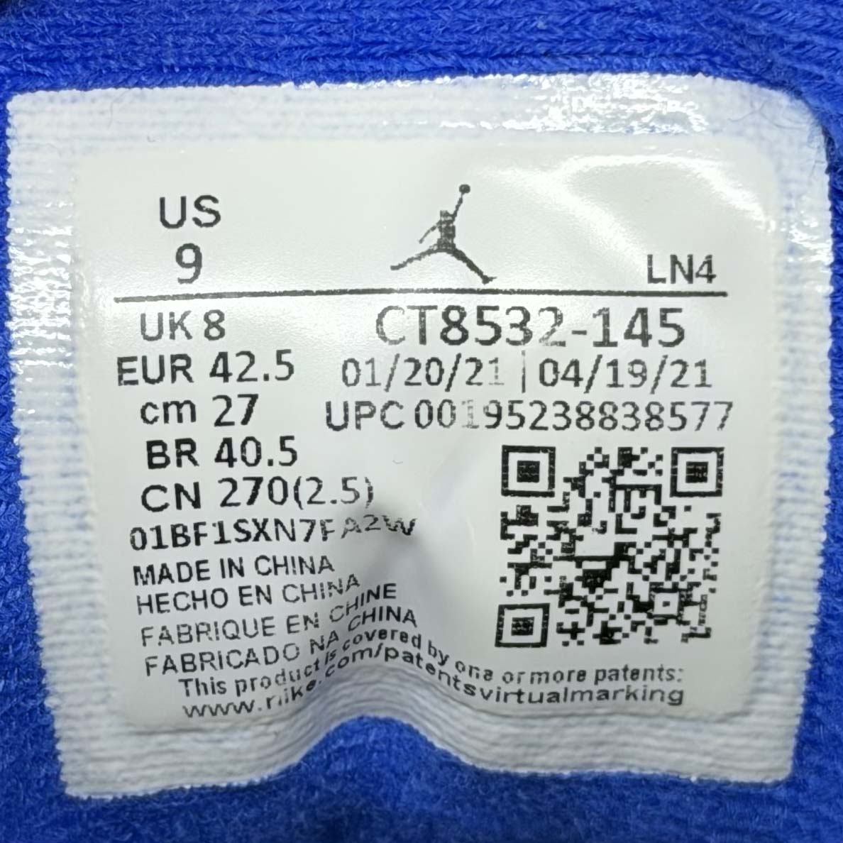 Preloved Air Jordan 3 - Racer Blue