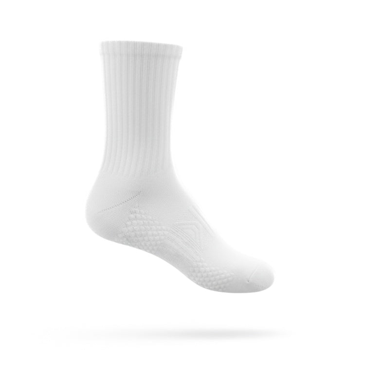 Premium White Cotton Ribbed Crew Socks | One Size Fits All | UK 4 - 10.5