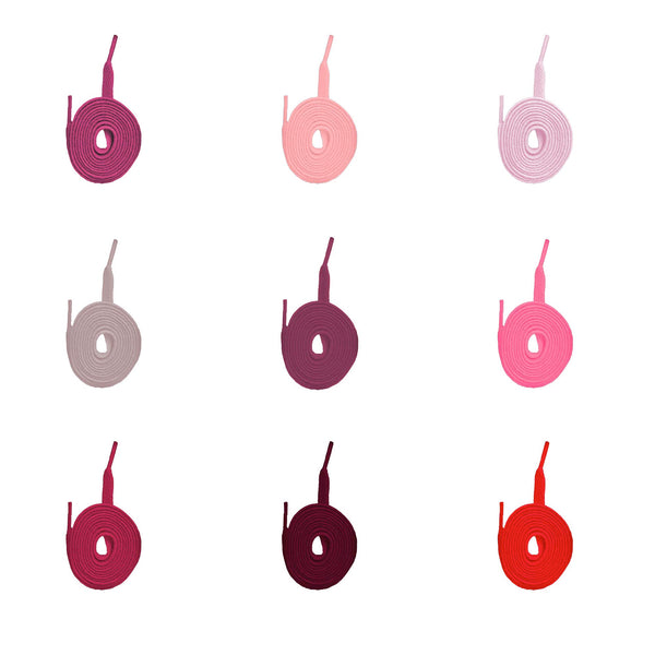 Premium Flat Shoe Laces | Reds and Pink | 120cm-170cm