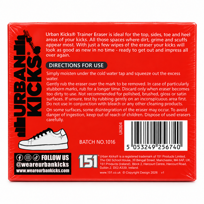 Urban Kicks Trainer Eraser Sponges (3-Pack) | Sneaker Cleaner & Scuff Mark Remover