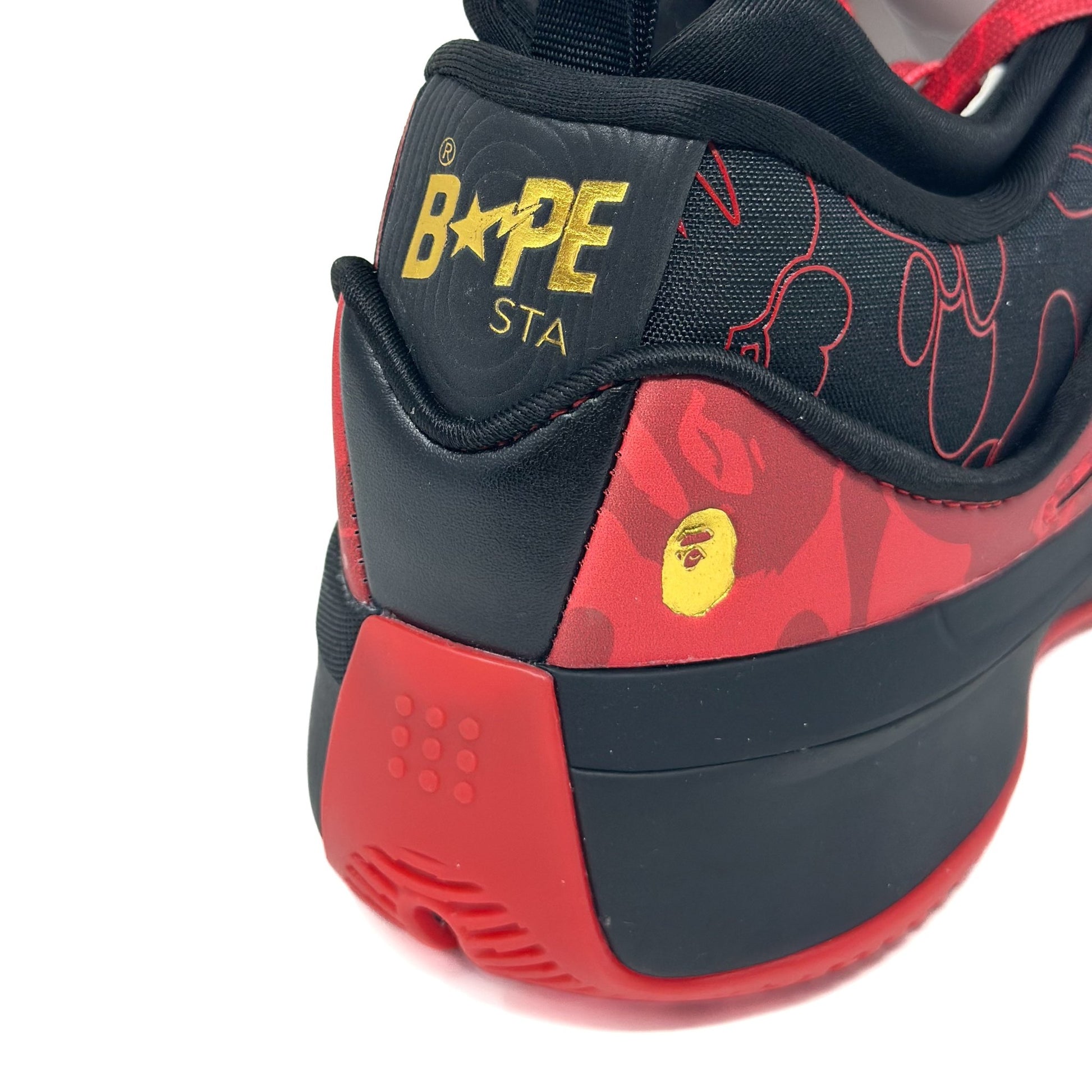 Adidas x BAPE Dame 9 - Black Red - Cherry Picked Kicks