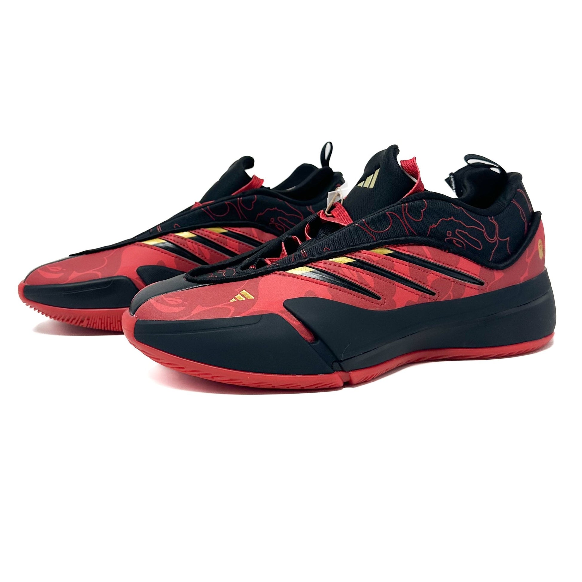Adidas x BAPE Dame 9 - Black Red - Cherry Picked Kicks